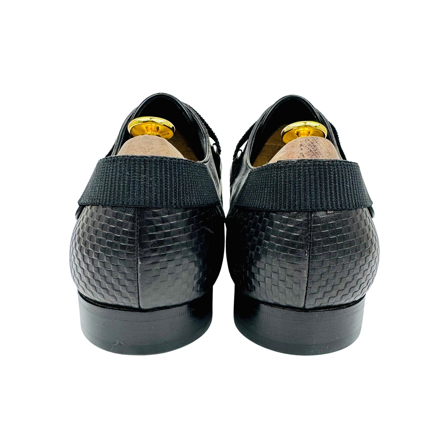 Louis Vuitton Elastic Damier Embossed Black Shoes (Size 44)