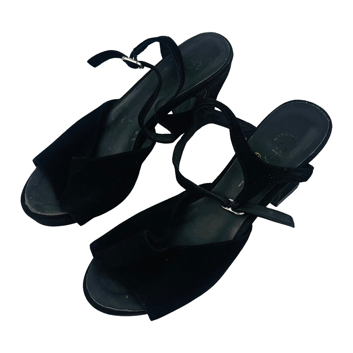 Chanel Women's Black CC Logo Block Heel (Size 35)