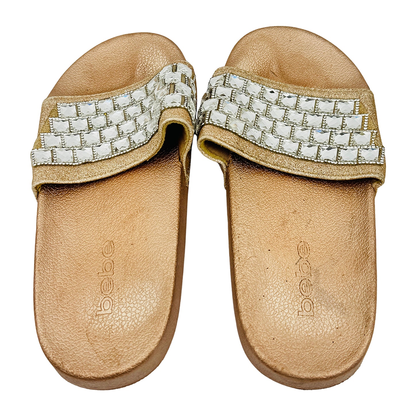 Bebe Women's 'Champagne Gold' Slides (Size 36/37)