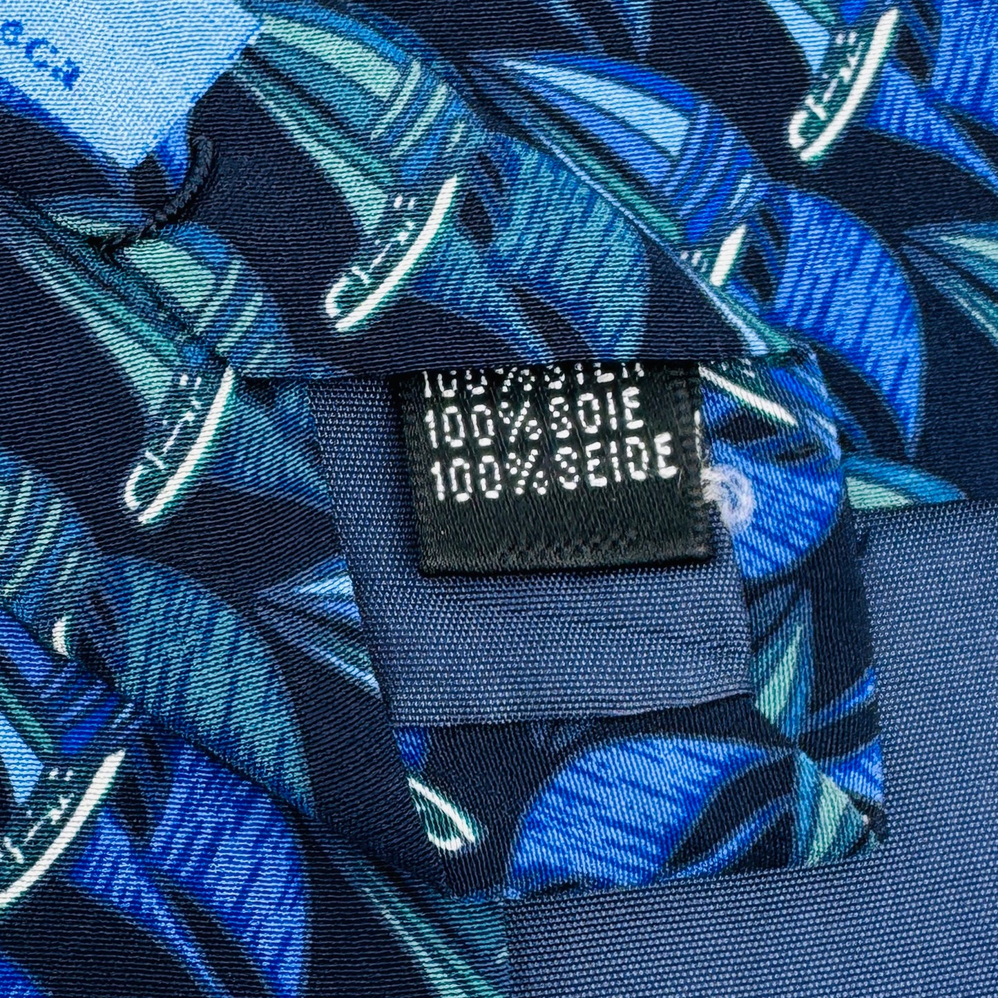 Mag Mouch London Navy 'Sailboat Print' Tie (Size Regular)