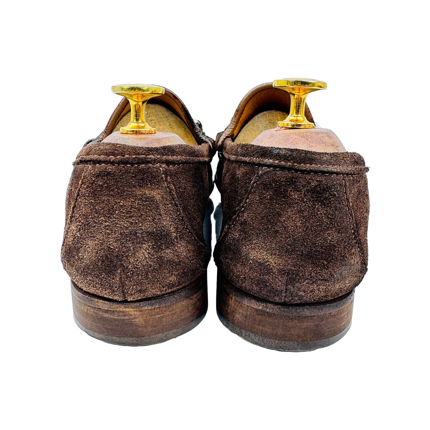 Gucci Men's Horsebit Brown Suede Loafers (Size 41/41.5)