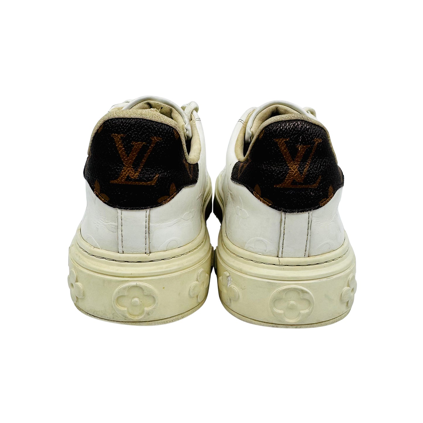 Louis Vuitton Time Out White Sneakers (Size 40/40.5)