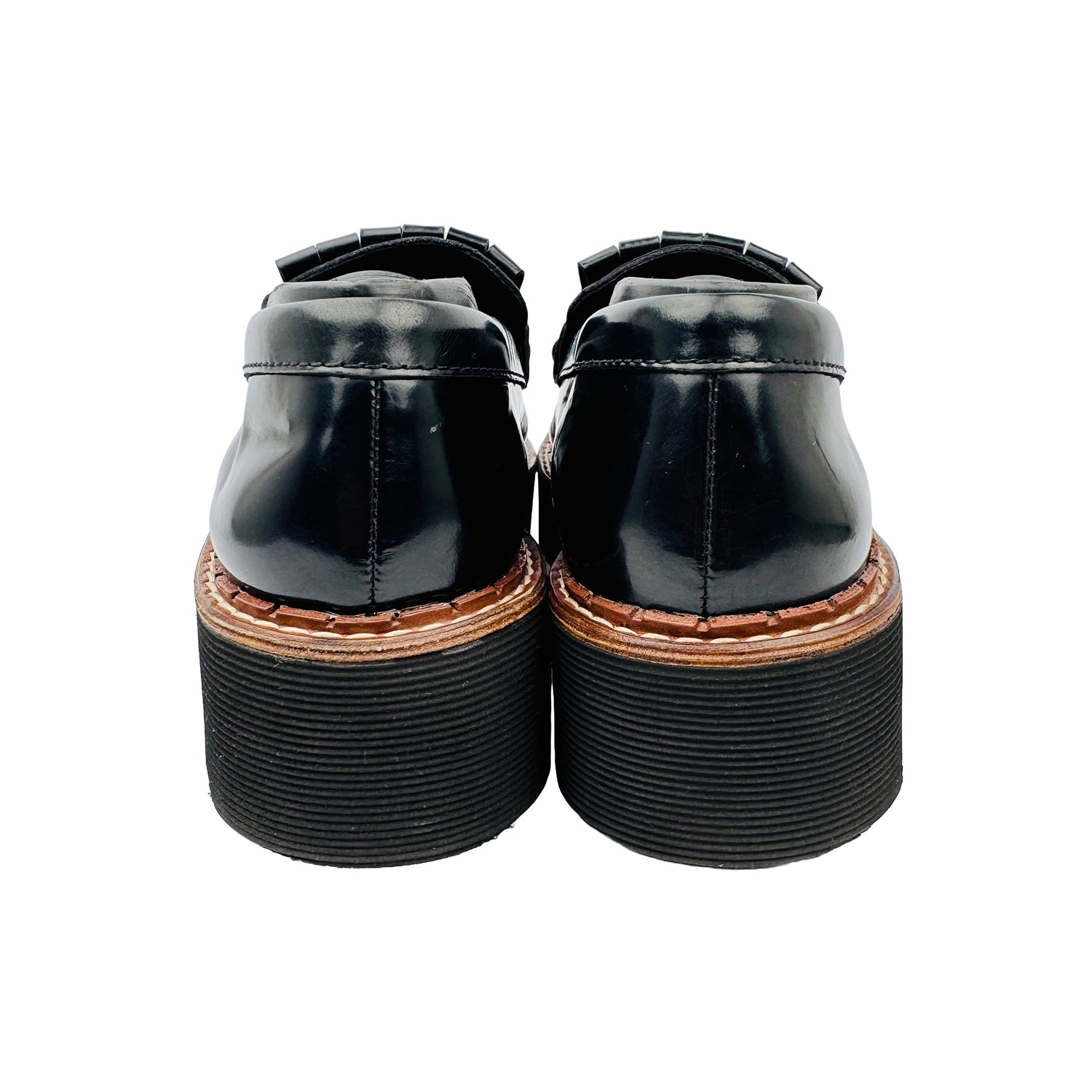 Back Side image of Tod's Women's Black Kate Loafers (Size 39) - XXW80C0DF40SHAB999