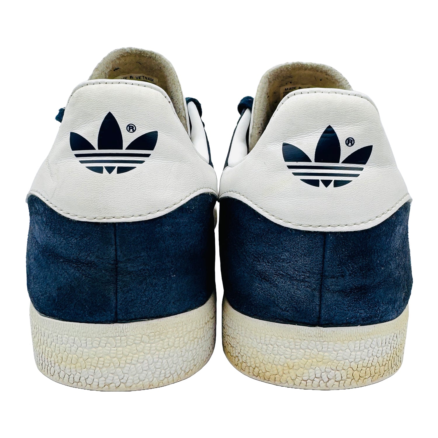 Back Side image of Adidas Gazelle Navy White Sneakers (Size 43.5) - BB5478