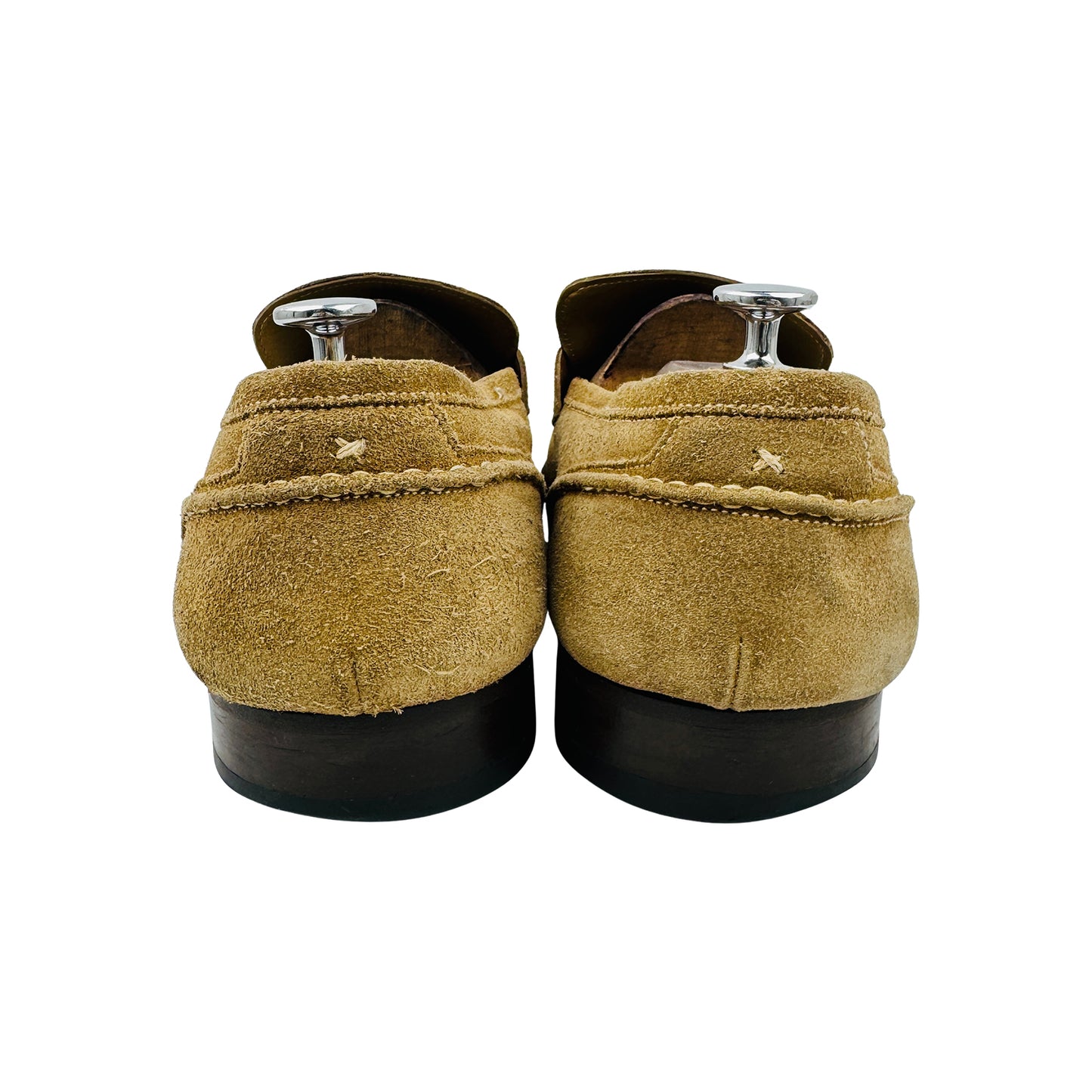 Magnanni Men's Tan Suede Penny Loafers (Size 47)