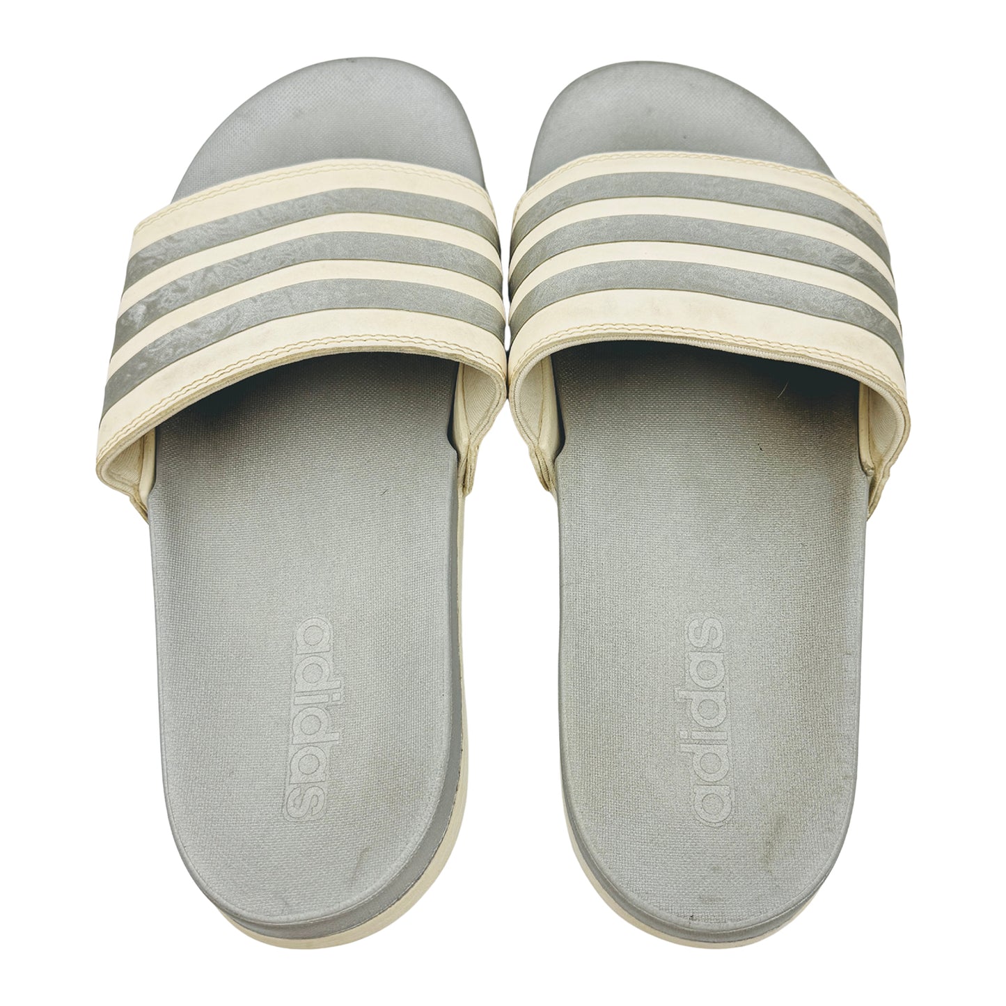 Adidas Adilette Comfort 'Chalk White' Slides (Size 42) - GW8746