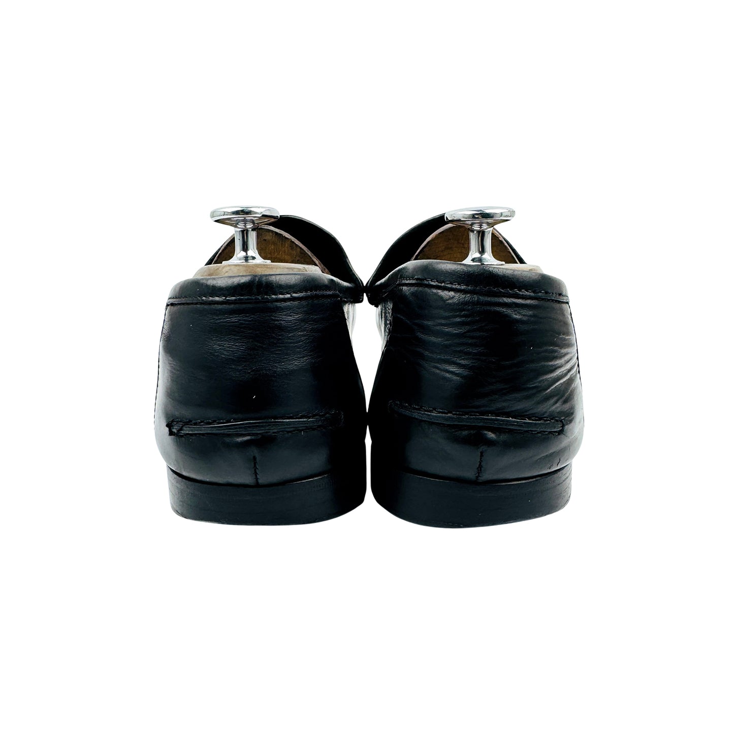 Gucci Men's Black Leather Horsebit Loafers (Size 45)