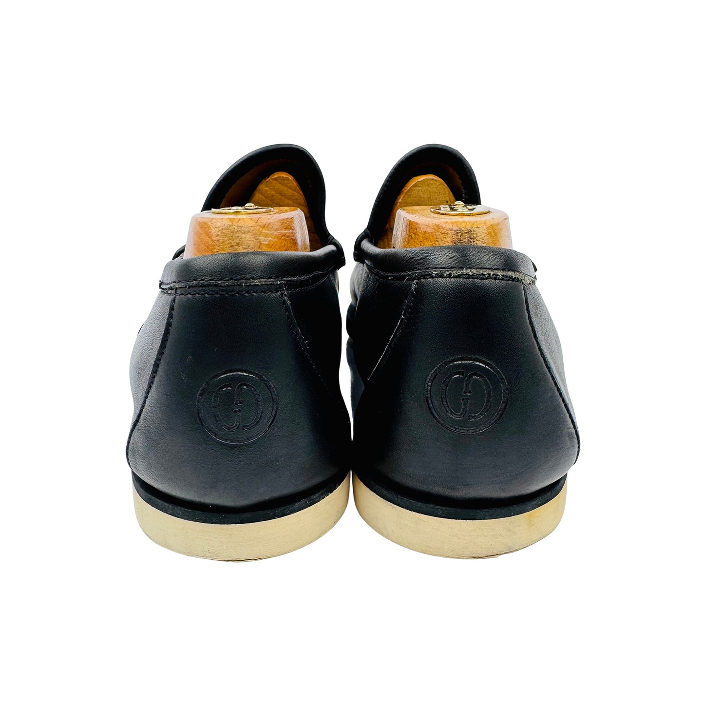 Gucci Men's Black Leather Loafers (Size 42.5)