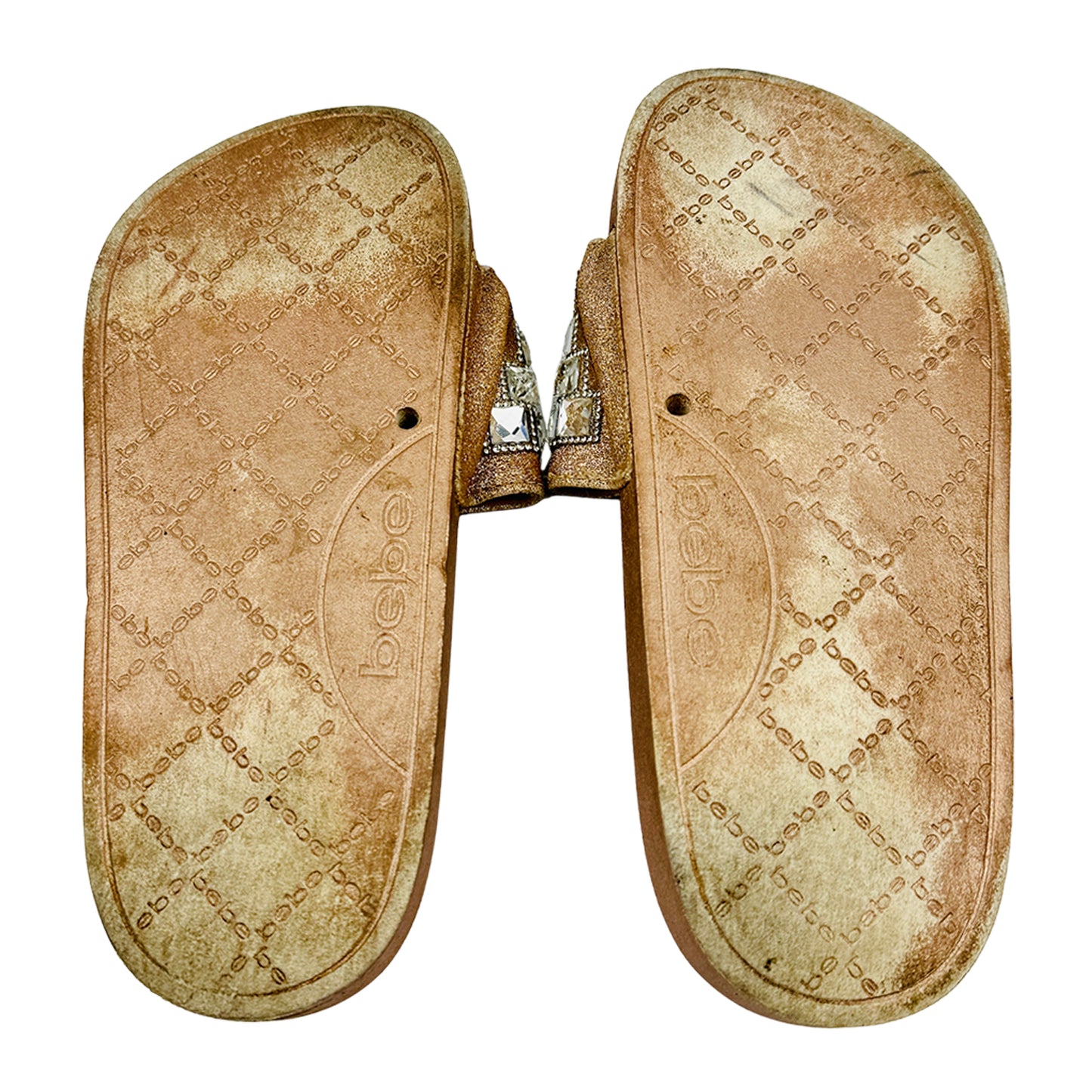Bebe Women's 'Champagne Gold' Slides (Size 36/37)