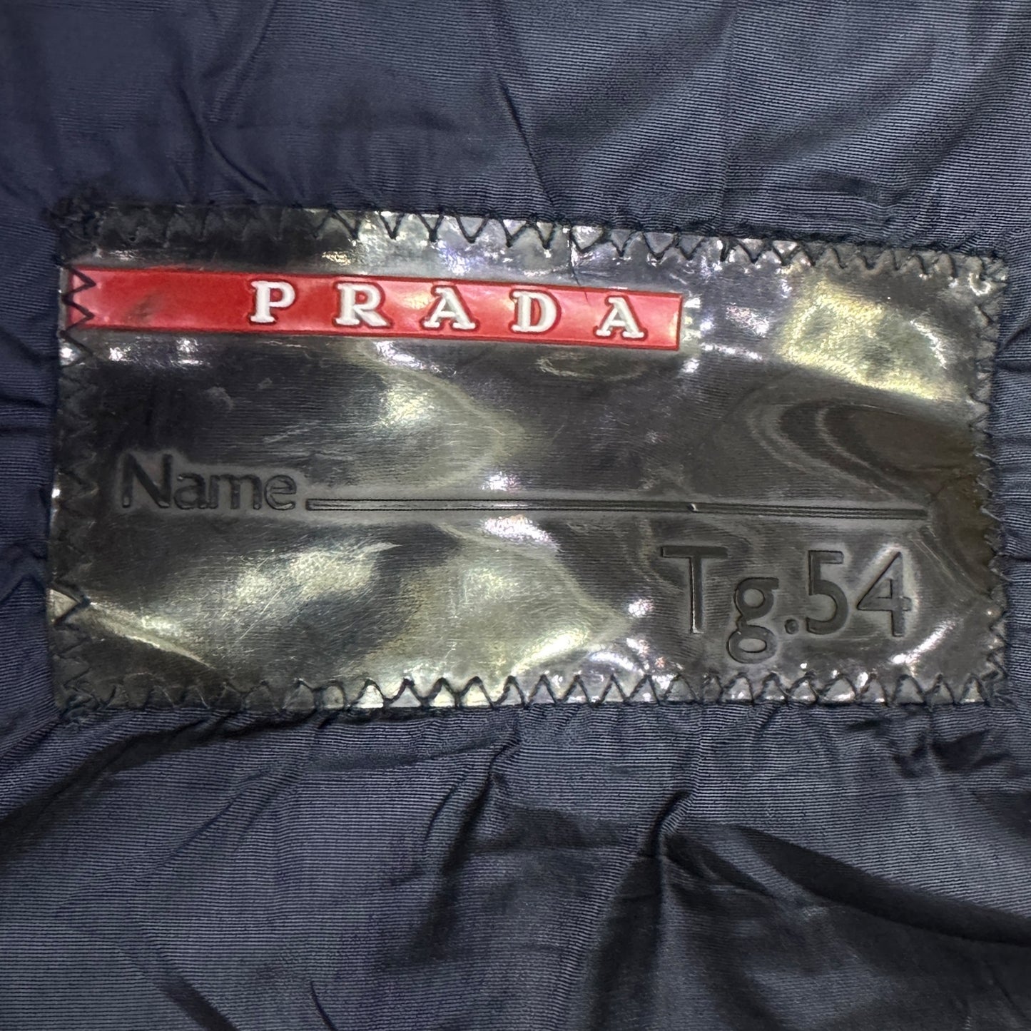 Prada Men's Navy Blue Nylon Blazer Jacket (Size Medium)