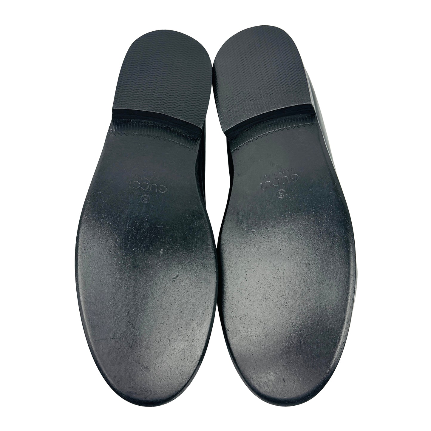 Gucci Men's Black Leather Horsebit Loafers (Size 42)