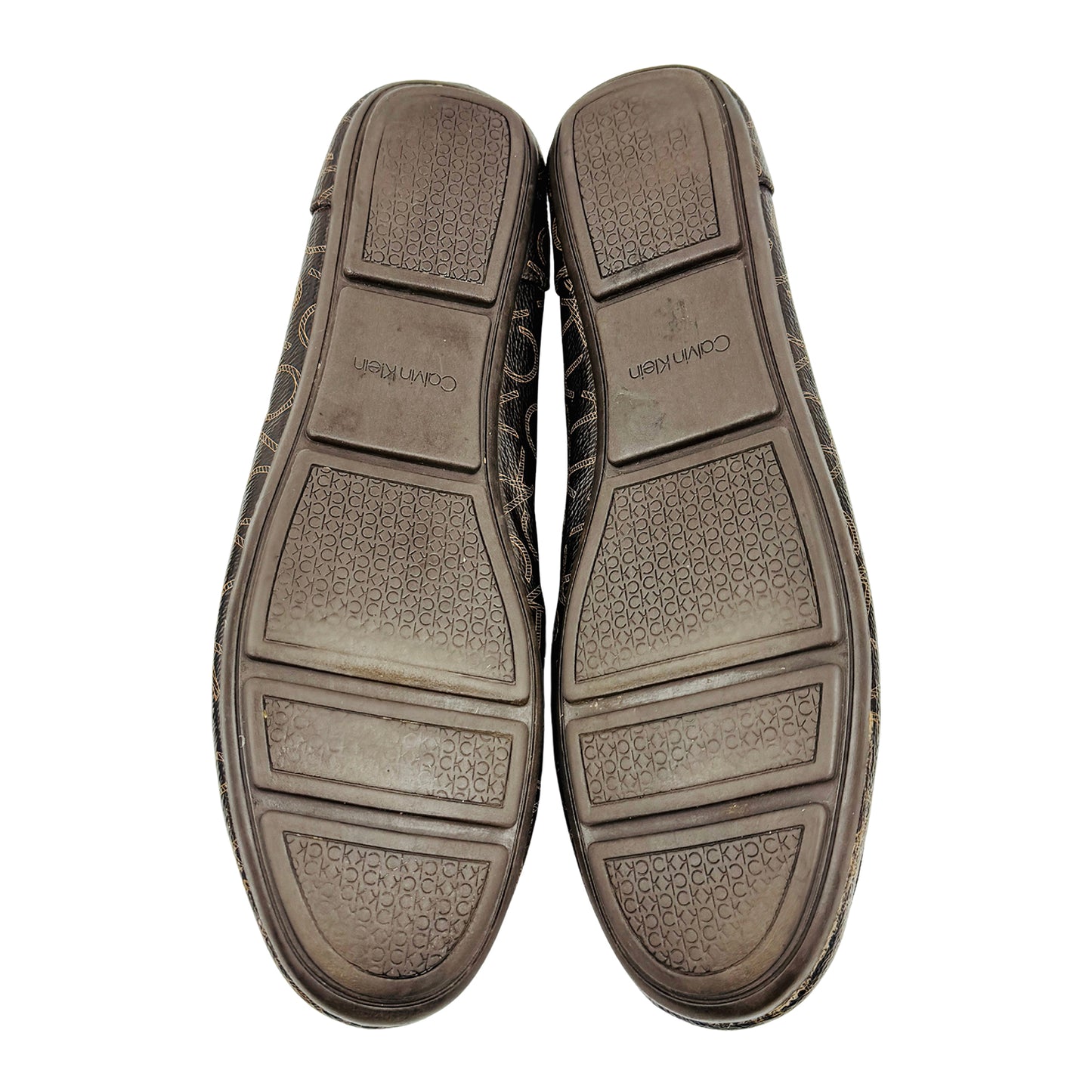 Calvin Klein Linca Monogram Leather Loafers (Size 40)