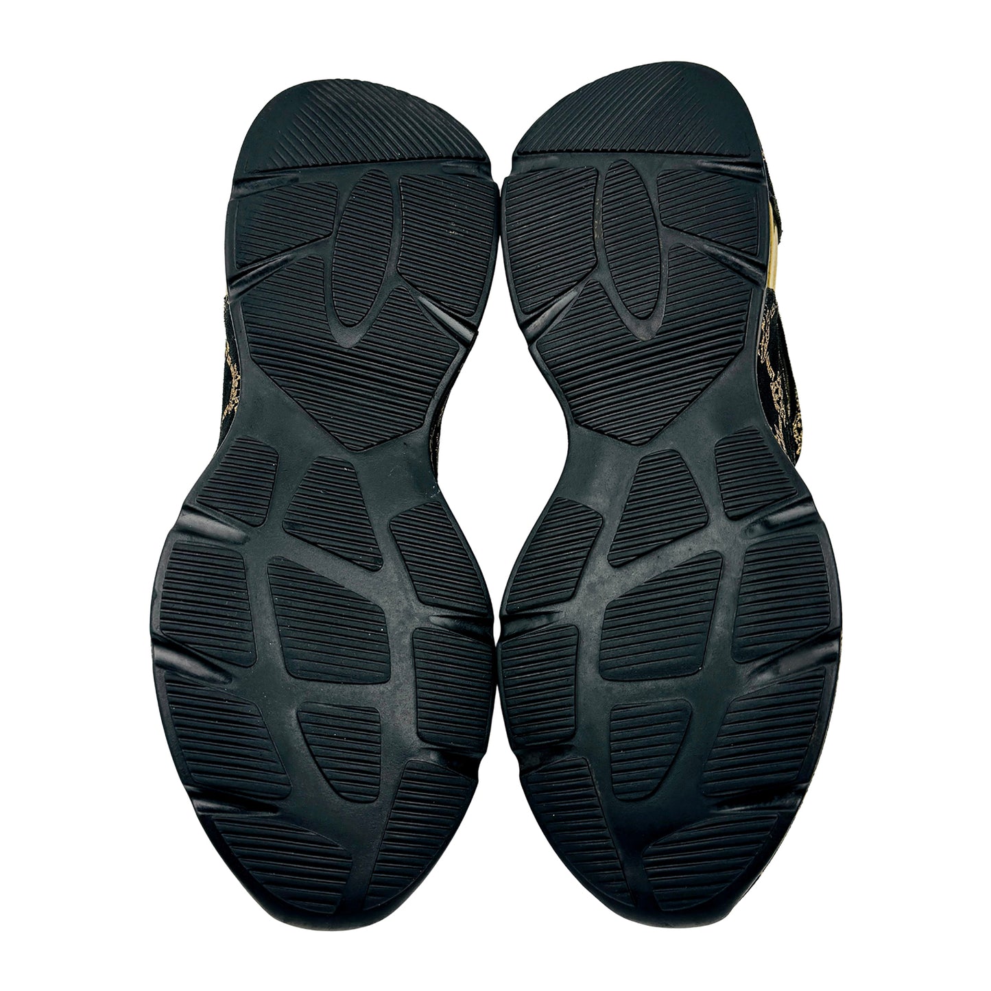 Versace Men's 'Black Metallic Gold' Sneakers (Size 42)