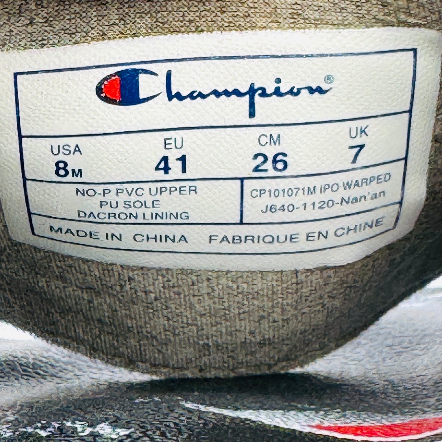 Inside Made, Size eimage of Champion IPO Warped Black Slides (Size 41) - CP101071