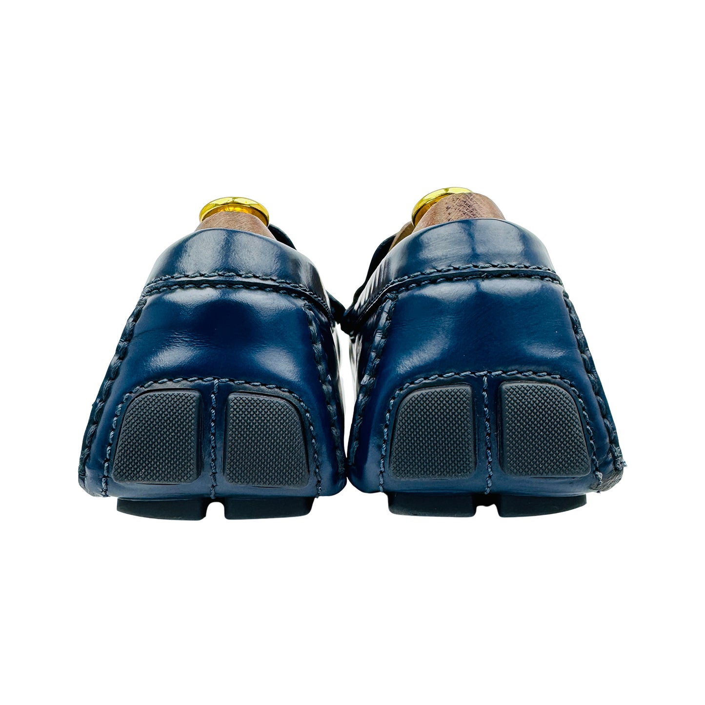 Louis Vuitton Blue Leather Italian Loafers (Size 43/43.5)