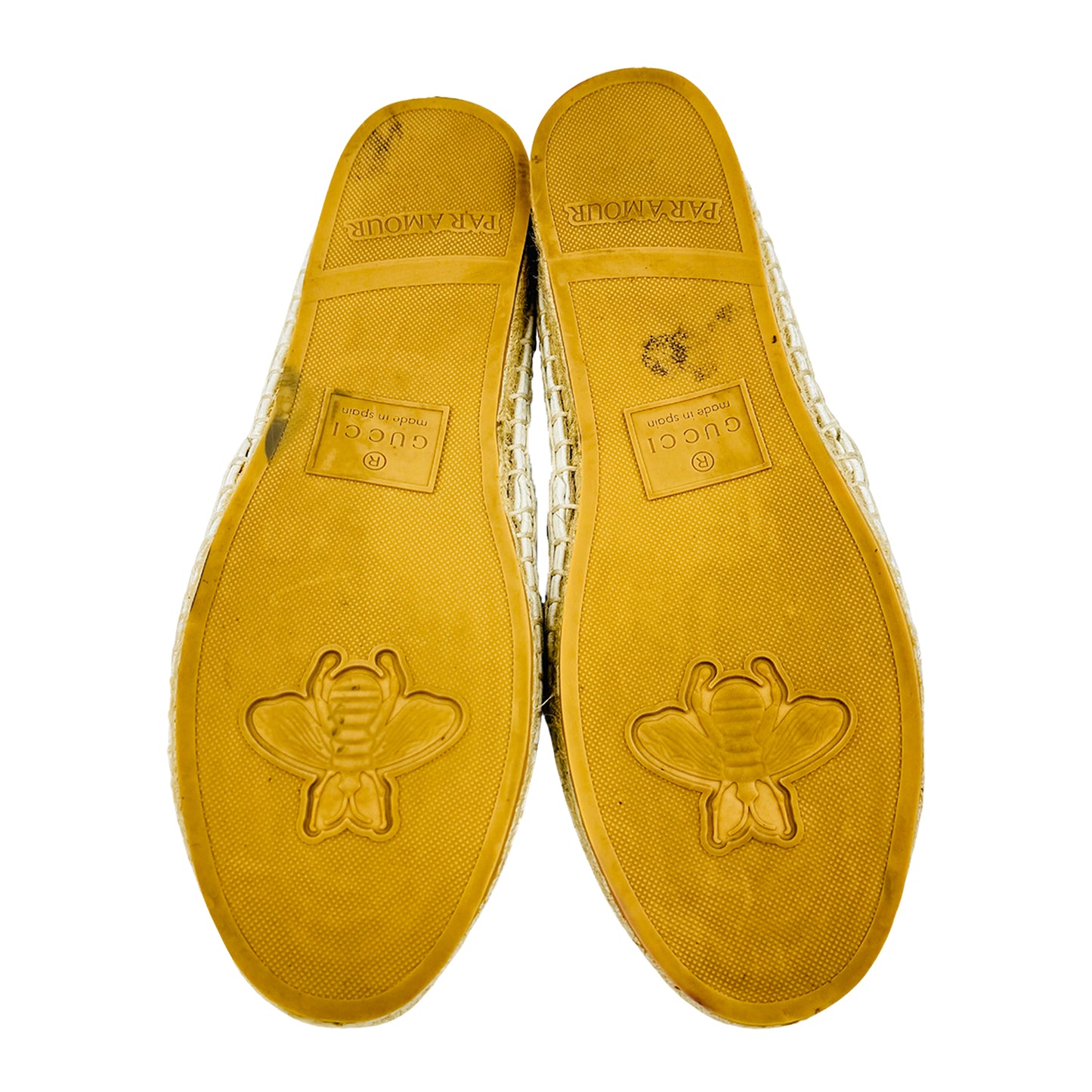 Gucci White Leather GG Logo Espadrille Shoes (Size 40)
