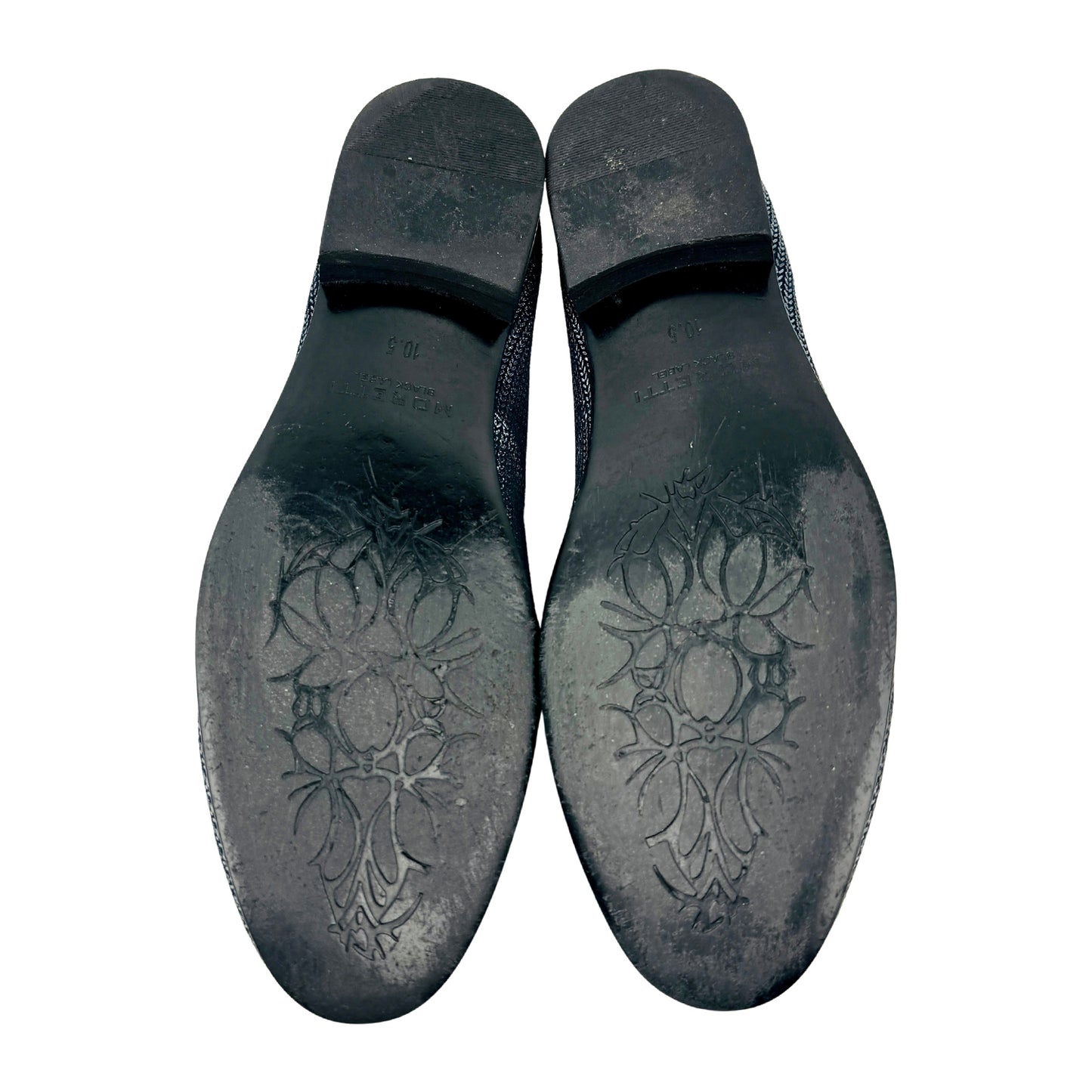 Moretti Men's Black Label Navy Tassel Loafers (Size 43)