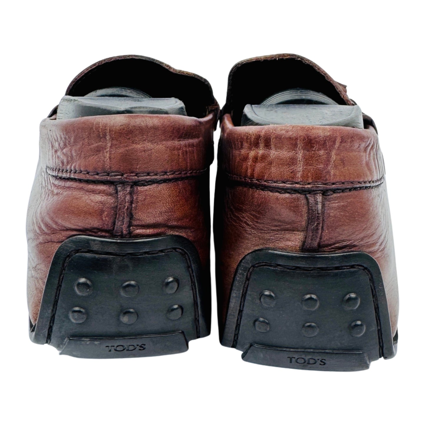 Back Side image of Tod's Men's Brown Calf Leather Driving Loafers (Size 42/42.5)