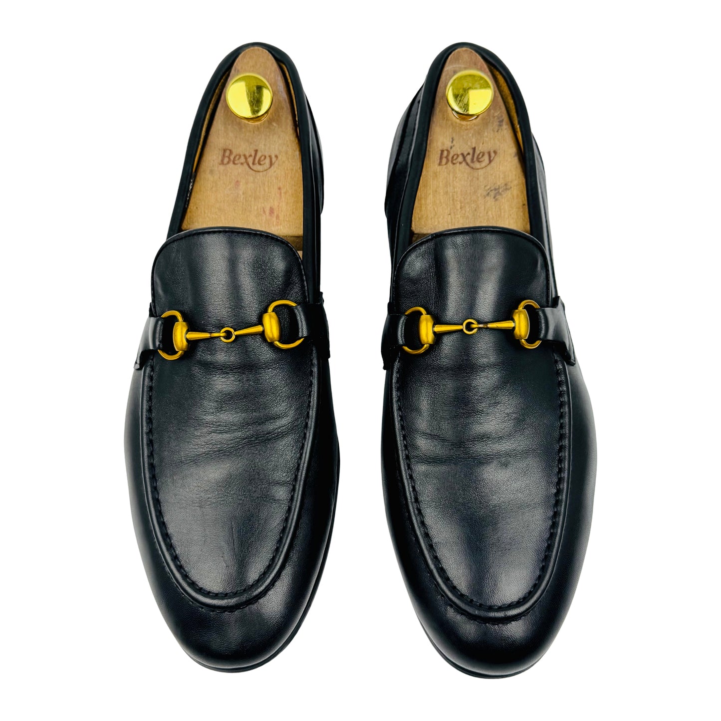 Gucci Men's Horsebit Black Leather Loafers (Size 43)