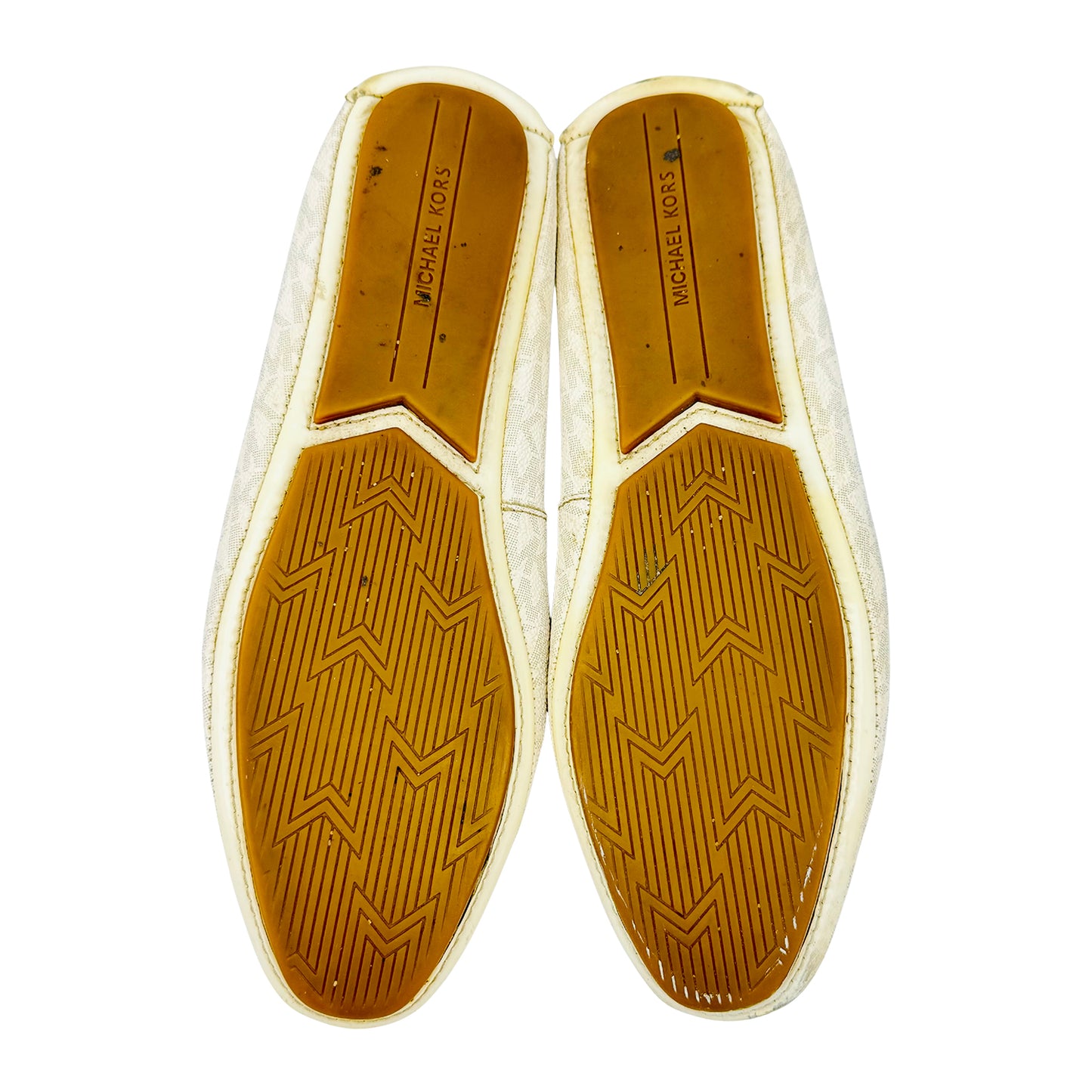 Michael Kors Lillie Logo Print Canvas Flats (Size 38.5/39)