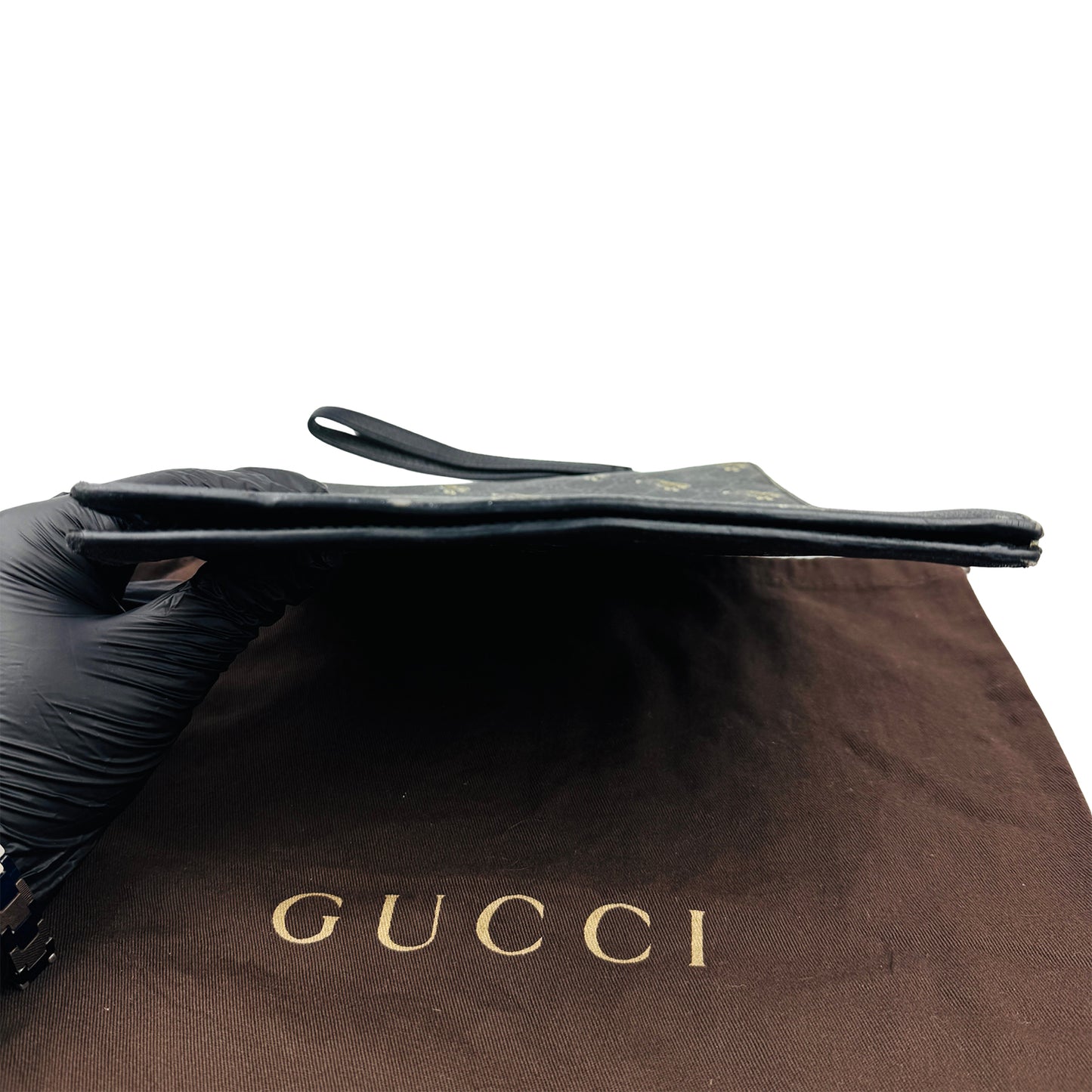 Gucci GG Supreme Tiger Print Zippered Clutch Bag - 575136