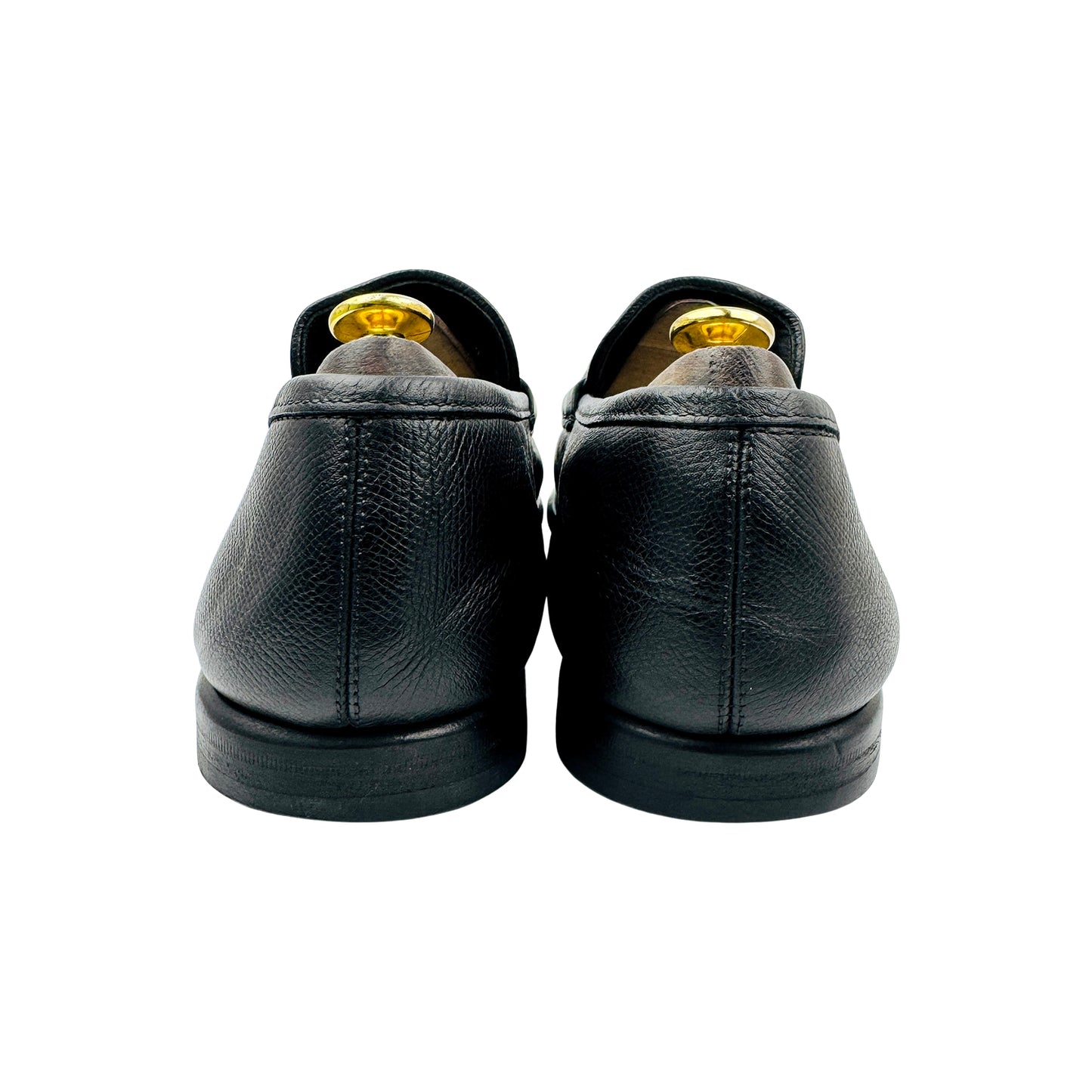 Salvatore Ferragamo Pebbled Leather Gancini Bit Loafers (Size 43)