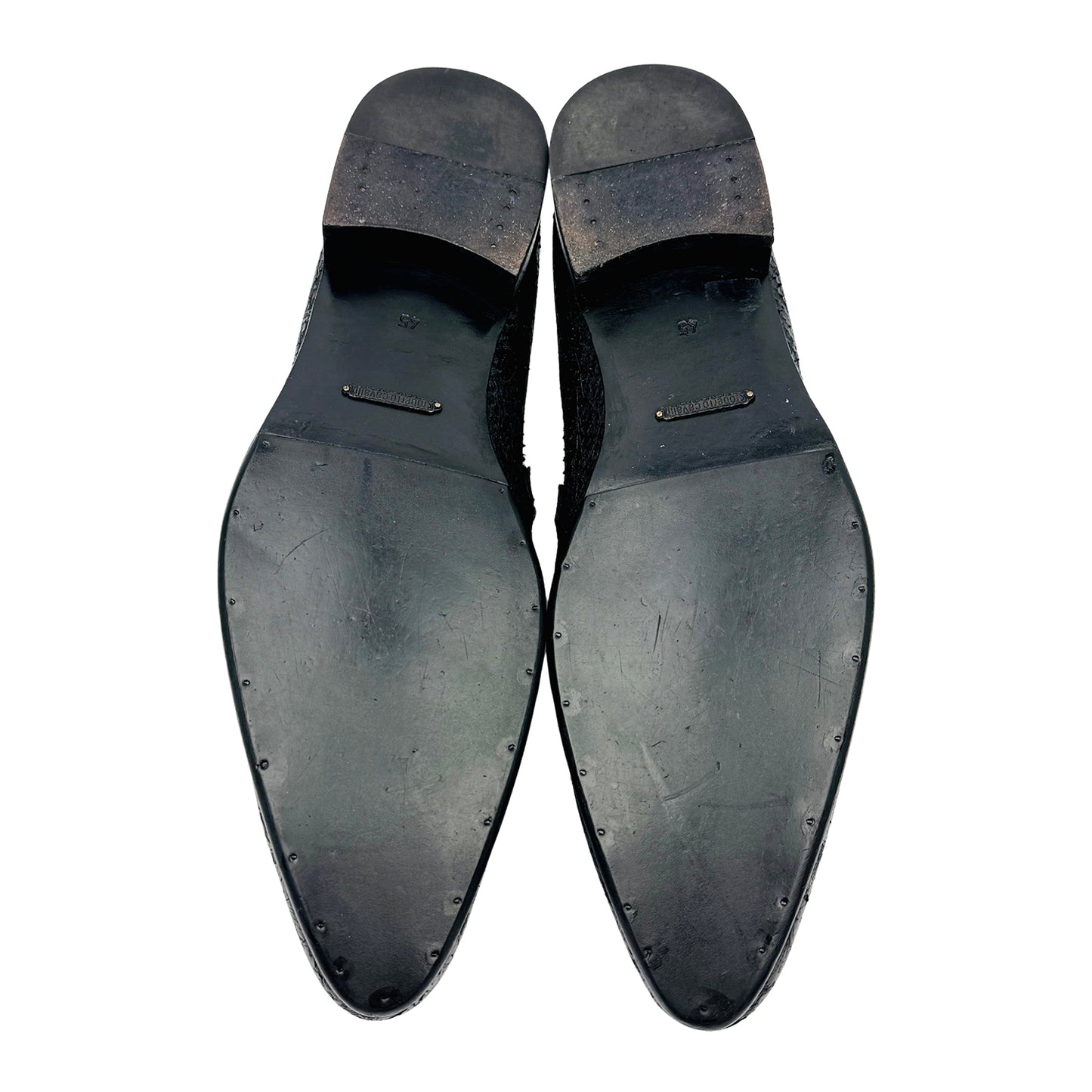 Roberto Cavalli Men's Black Crocodile Skin Leather Loafers (Size 45/46)
