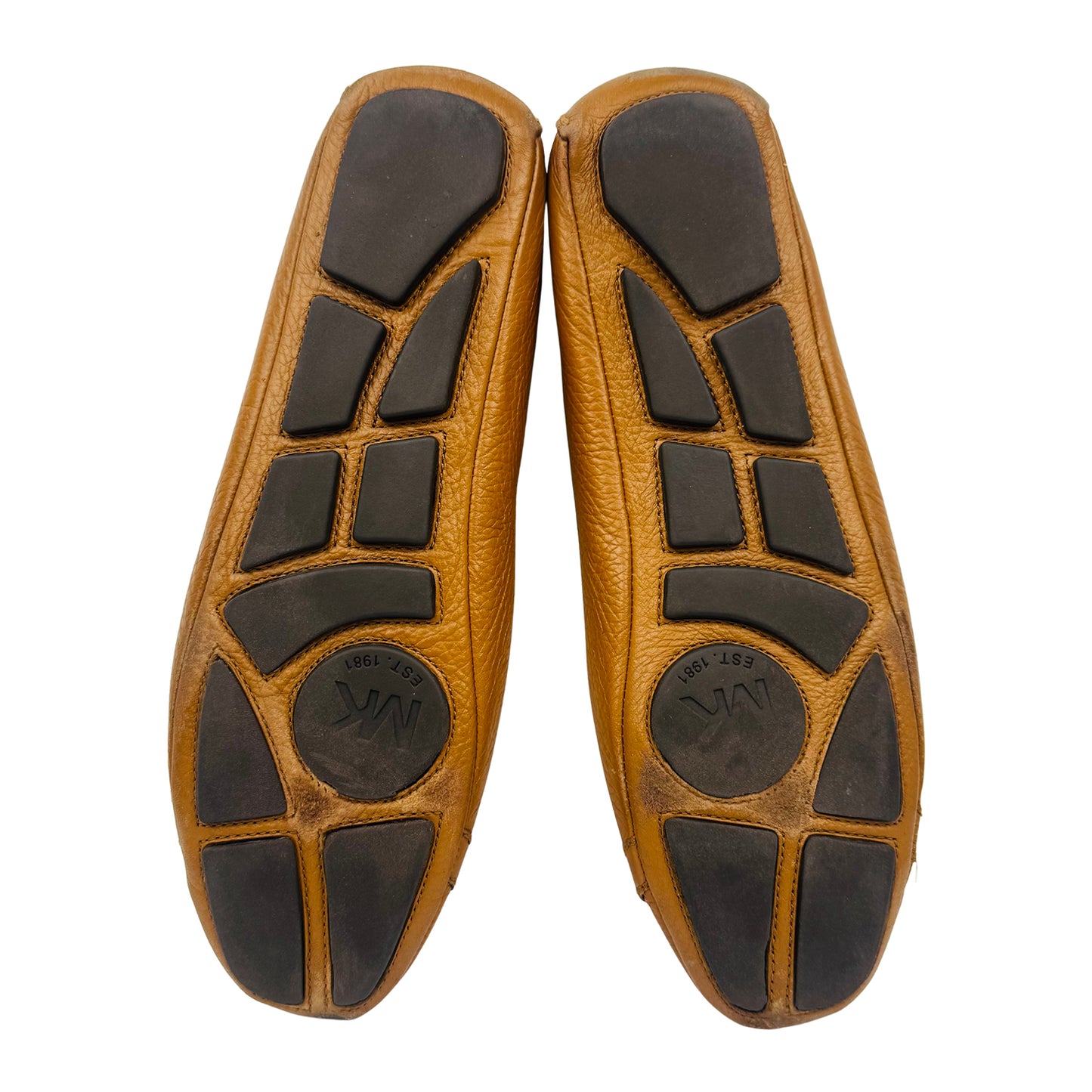 Michael Kors Fulton Brown Leather Moc Flats (Size 40)