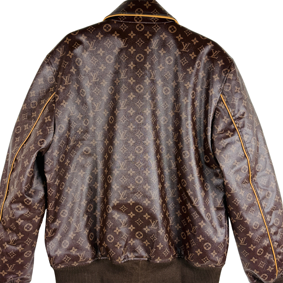 Louis Vuitton Monogram Brown Leather Jacket