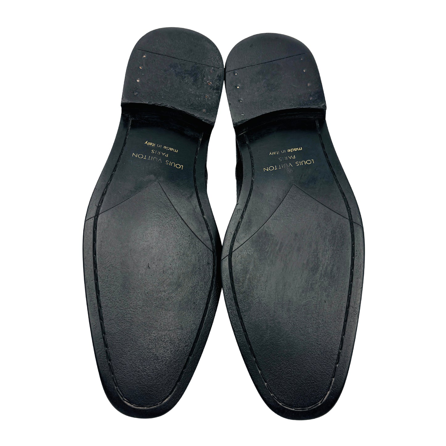 Louis Vuitton Brogue Detailing Wingtip Black Oxfords (Size 42)