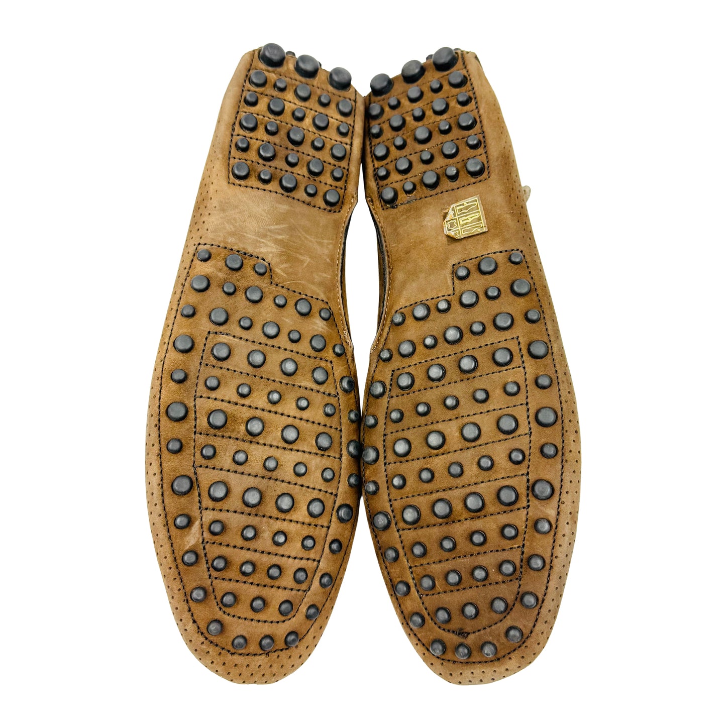 Patrizio Dolci Brown Italian Handmade Suede Loafers (Size 45)