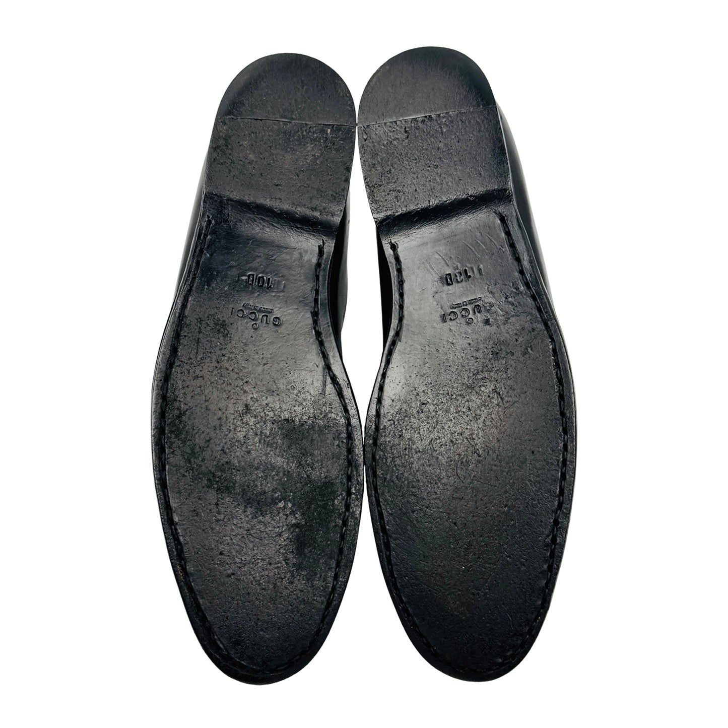 Gucci Men's Black Leather Loafers (Size 44)