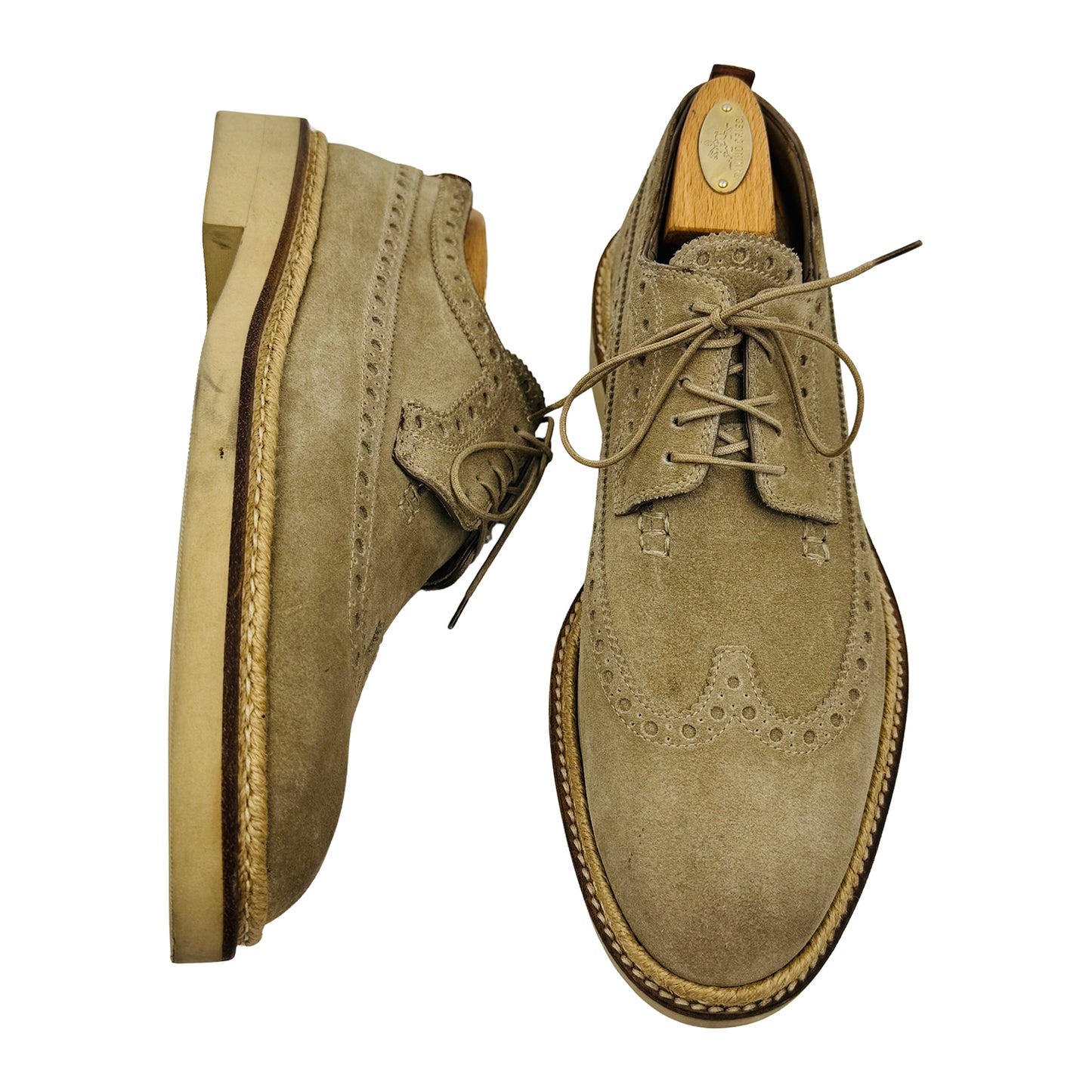 Louis Vuitton Men's Suede Wingtip Derby Shoes (Size 41.5/42)