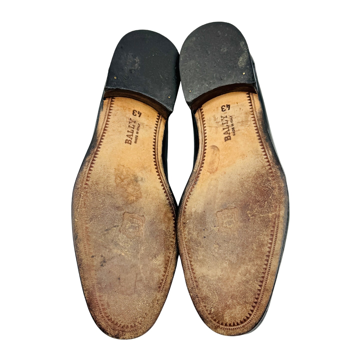 Bally Men's Black Leather Loafers (Size 43)