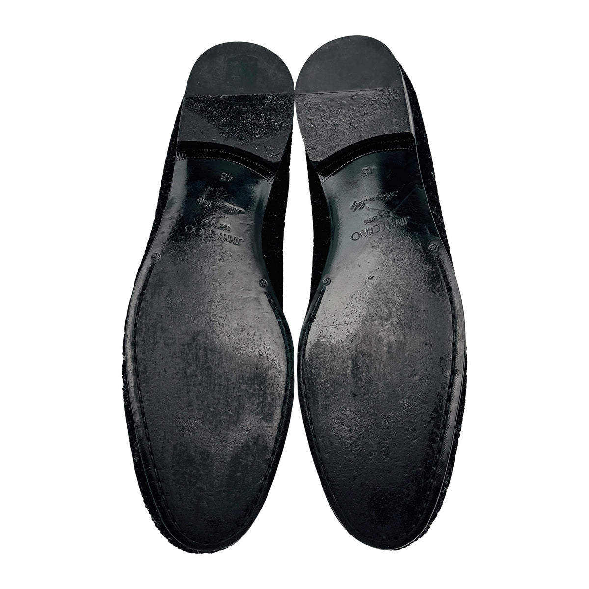 Jimmy Choo Thame Coarse Glitter Loafers (Size 44.5/45) - THAMECGFBLACK