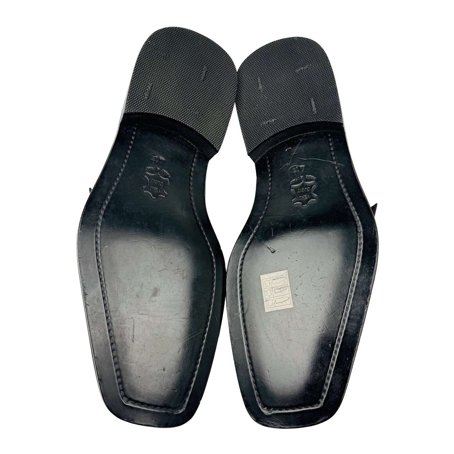 Bella Venezia Black Leather Strap Loafer (Size 41.5/42)