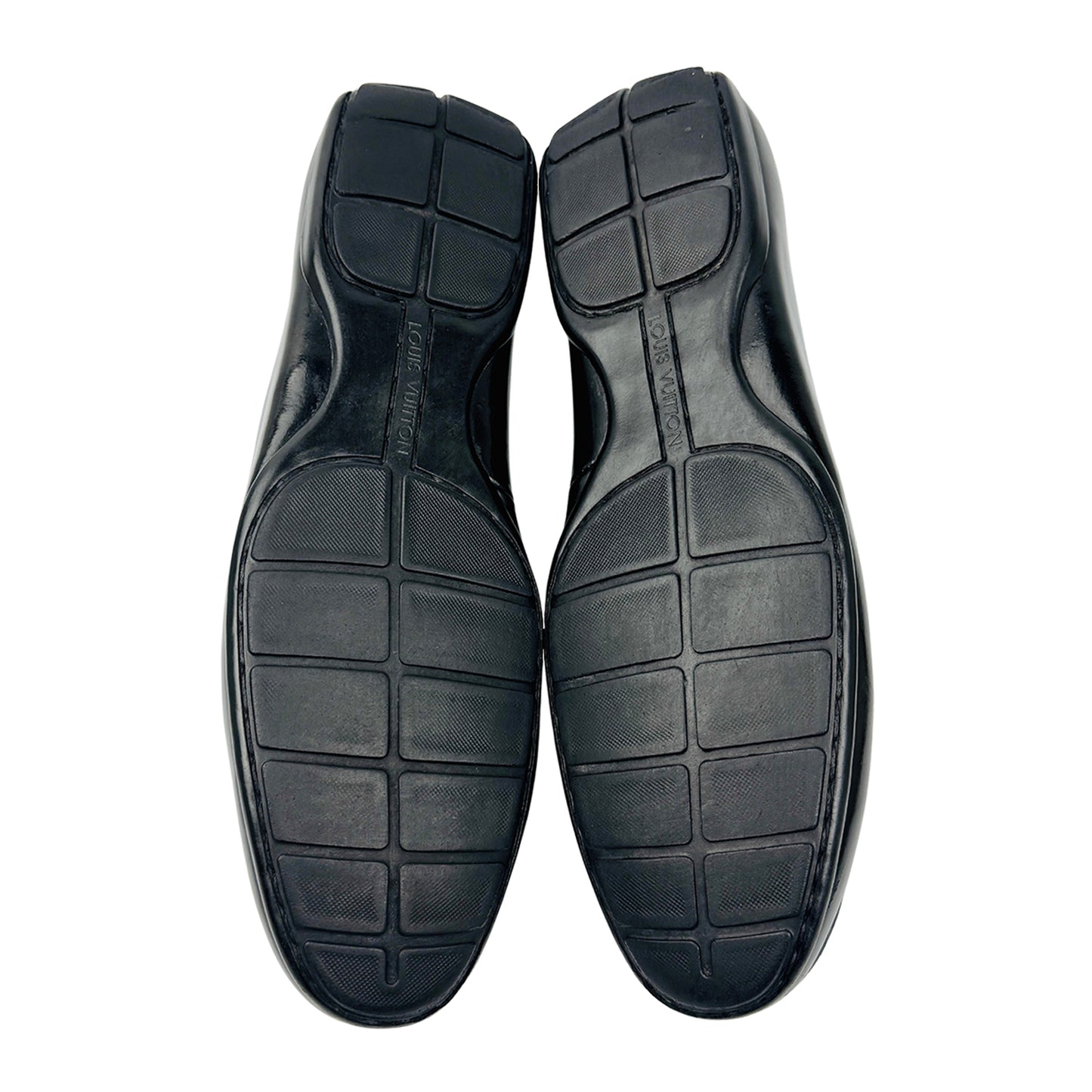 Louis Vuitton Men's Black Leather Loafers (Size 41)
