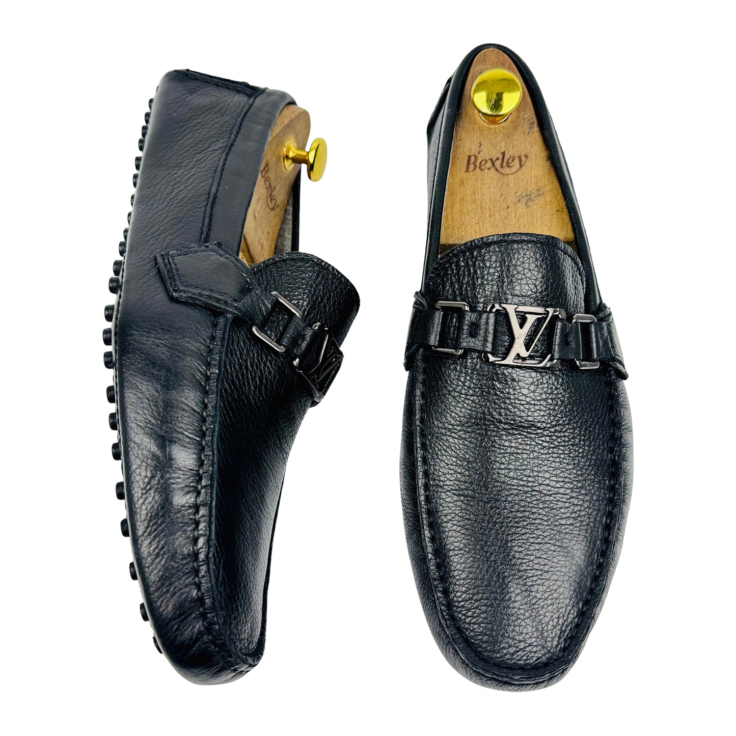 Louis Vuitton Hockenheim Black Leather Loafers (Size 42.5)