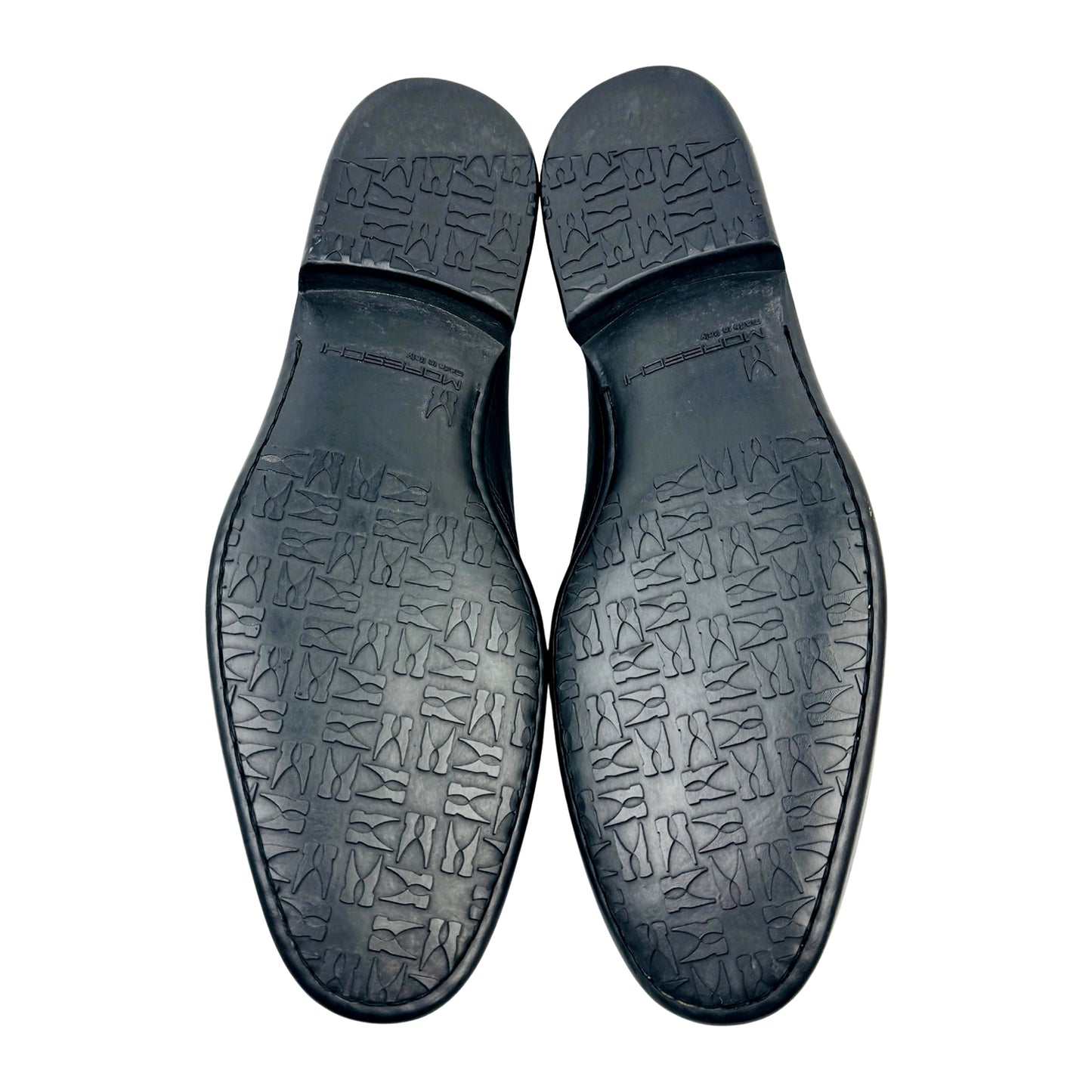 Moreschi Black Leather Logo Bit Loafers (Size 41)