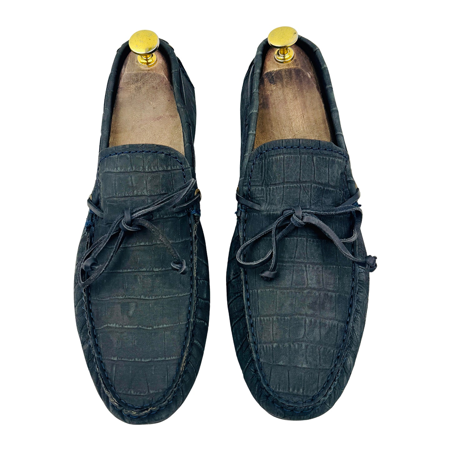 Hugo Boss Men's Croc-Embossed Leather Loafers (Size 42)