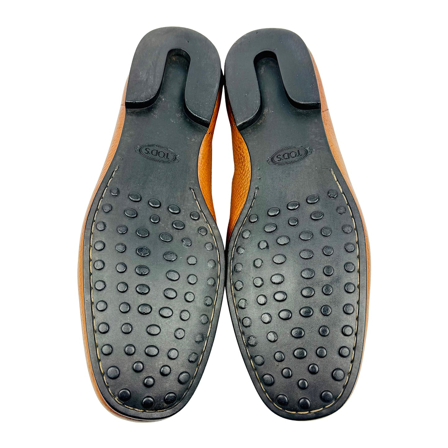 Tod's Men's Brown Pebbled Leather Loafers (Size 41)