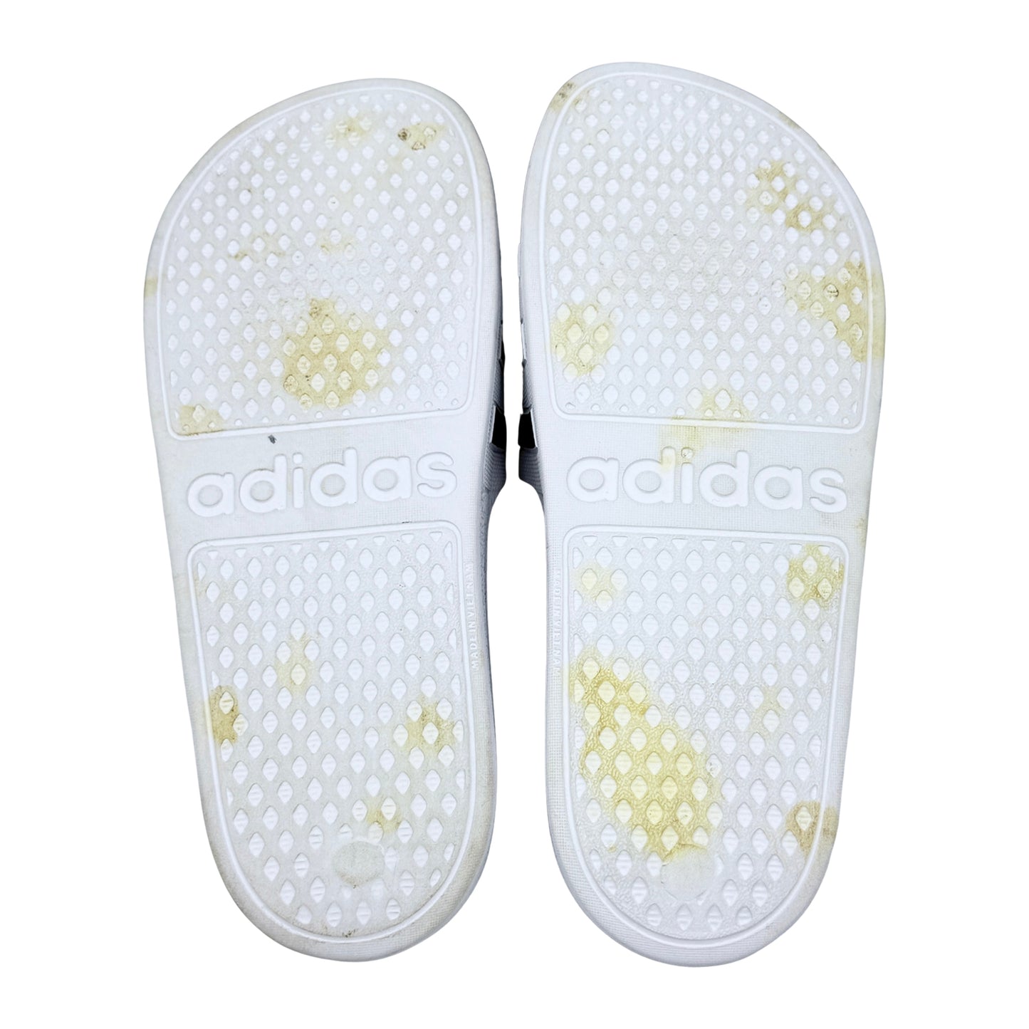 Adidas Adilette Aqua White Slides (Size 42)