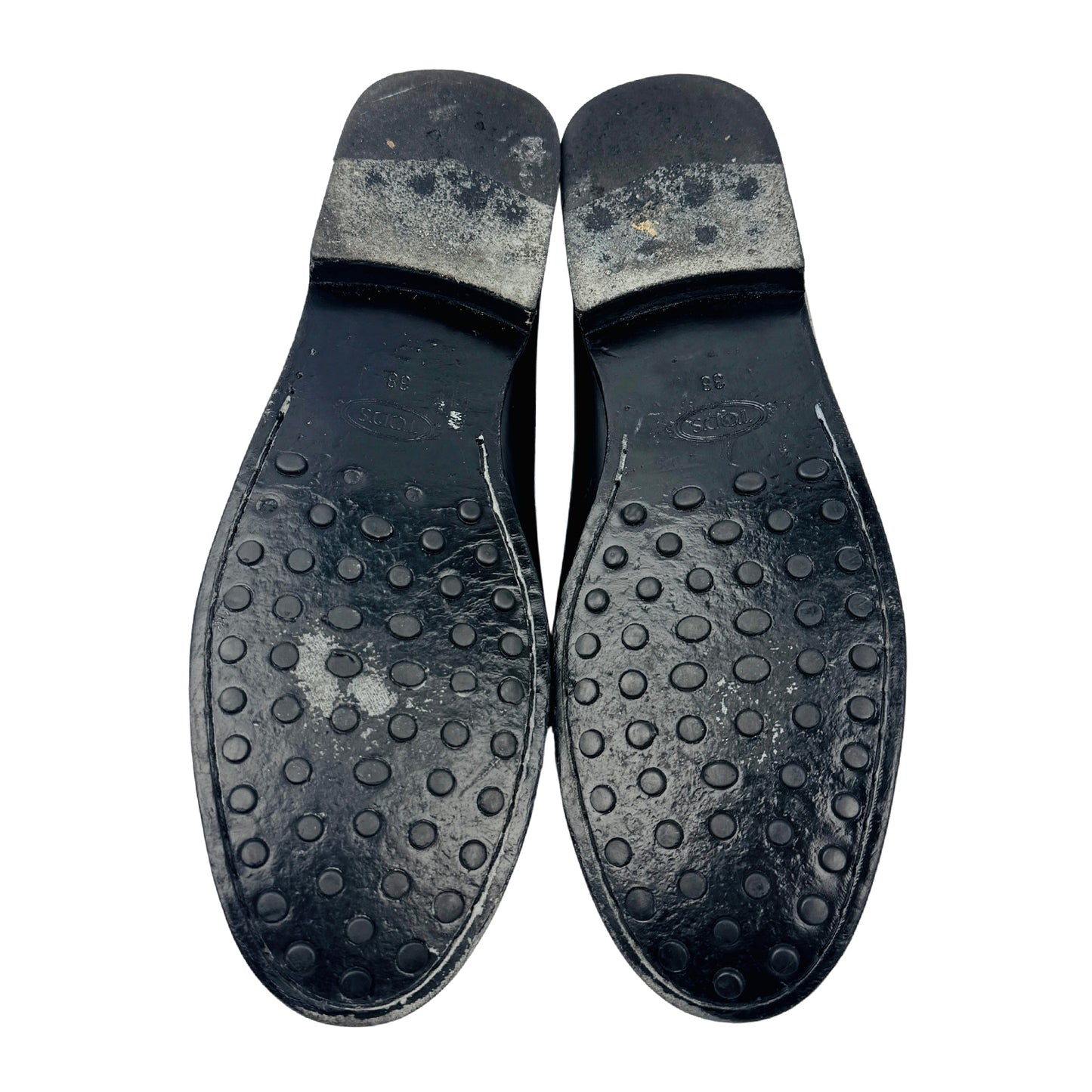 Tod's Women's Black Leather Penny Loafers (Size 38/38.5)