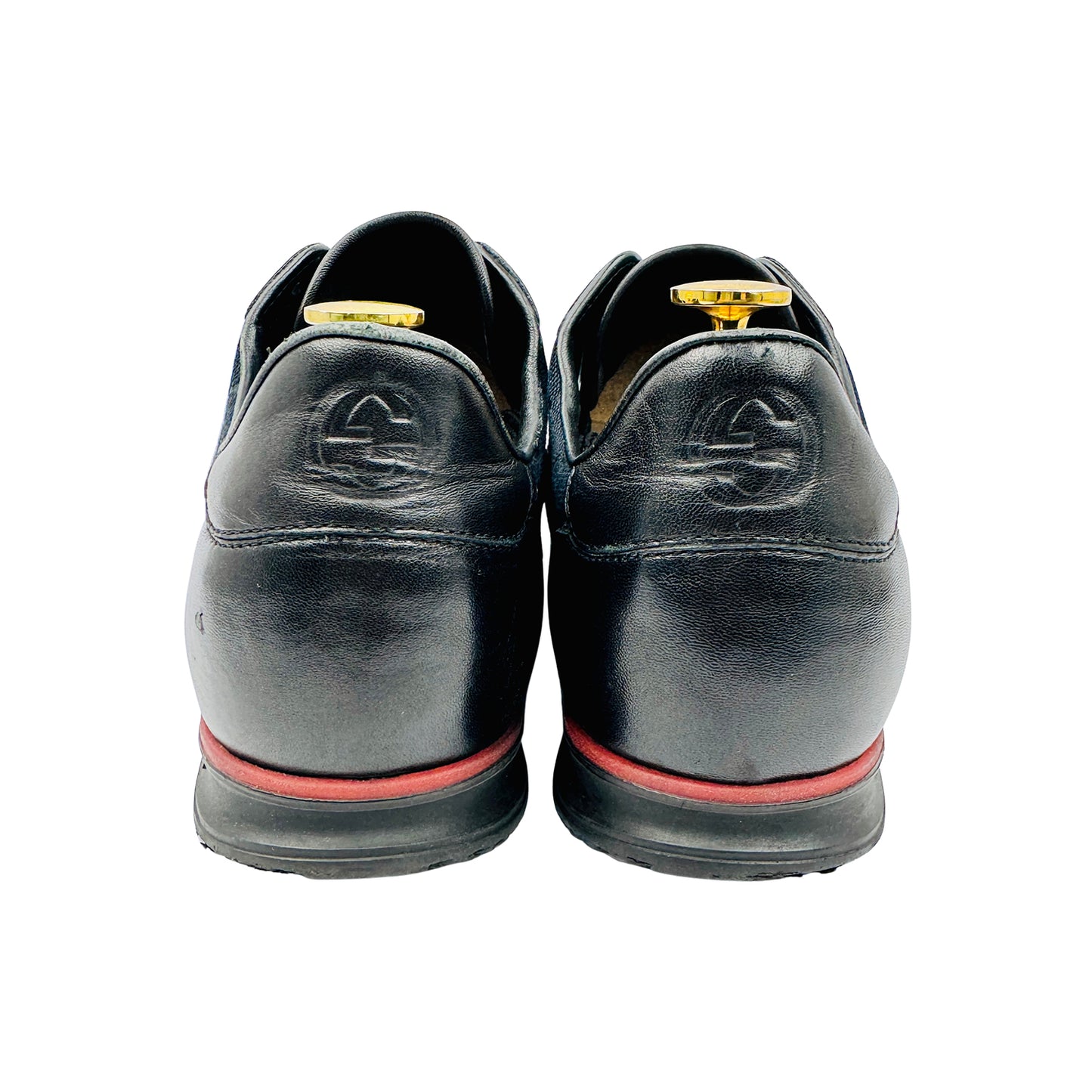 Gucci Web Stripe GG Canvas Black Sneakers (Size 42.5) - 237715