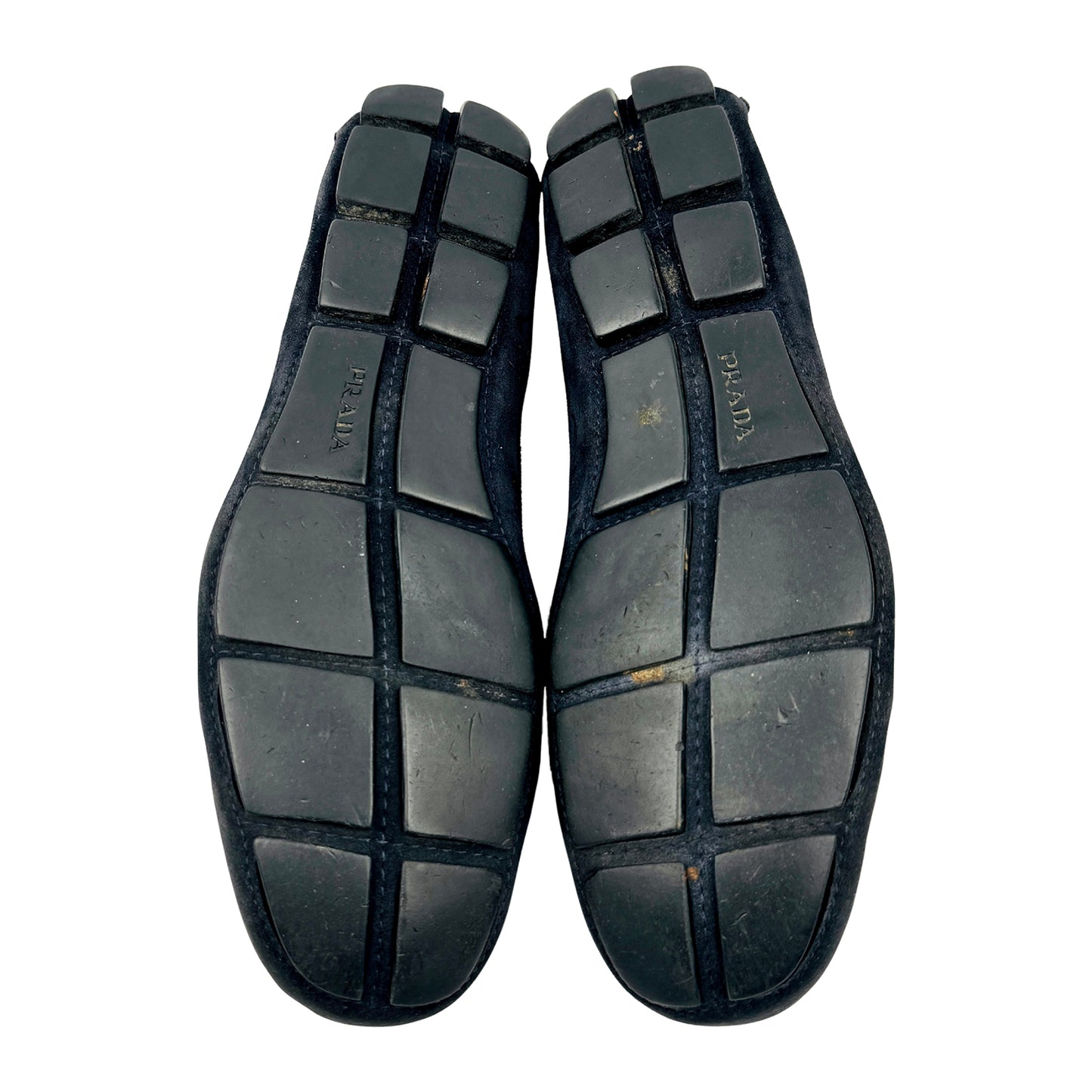Prada Navy Blue Leather Driving Loafers (Size 42)