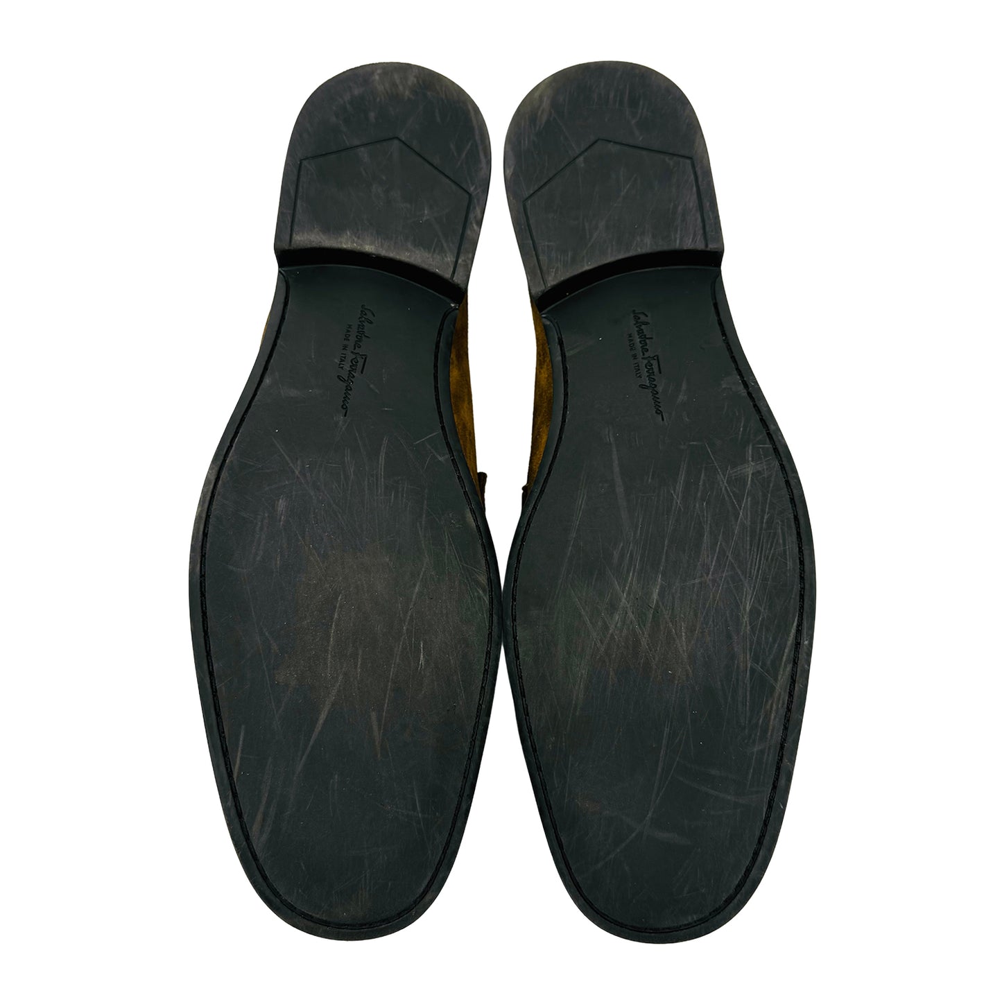 Salvatore Ferragamo Gancini Bit Suede Loafers (Size 44/44.5)