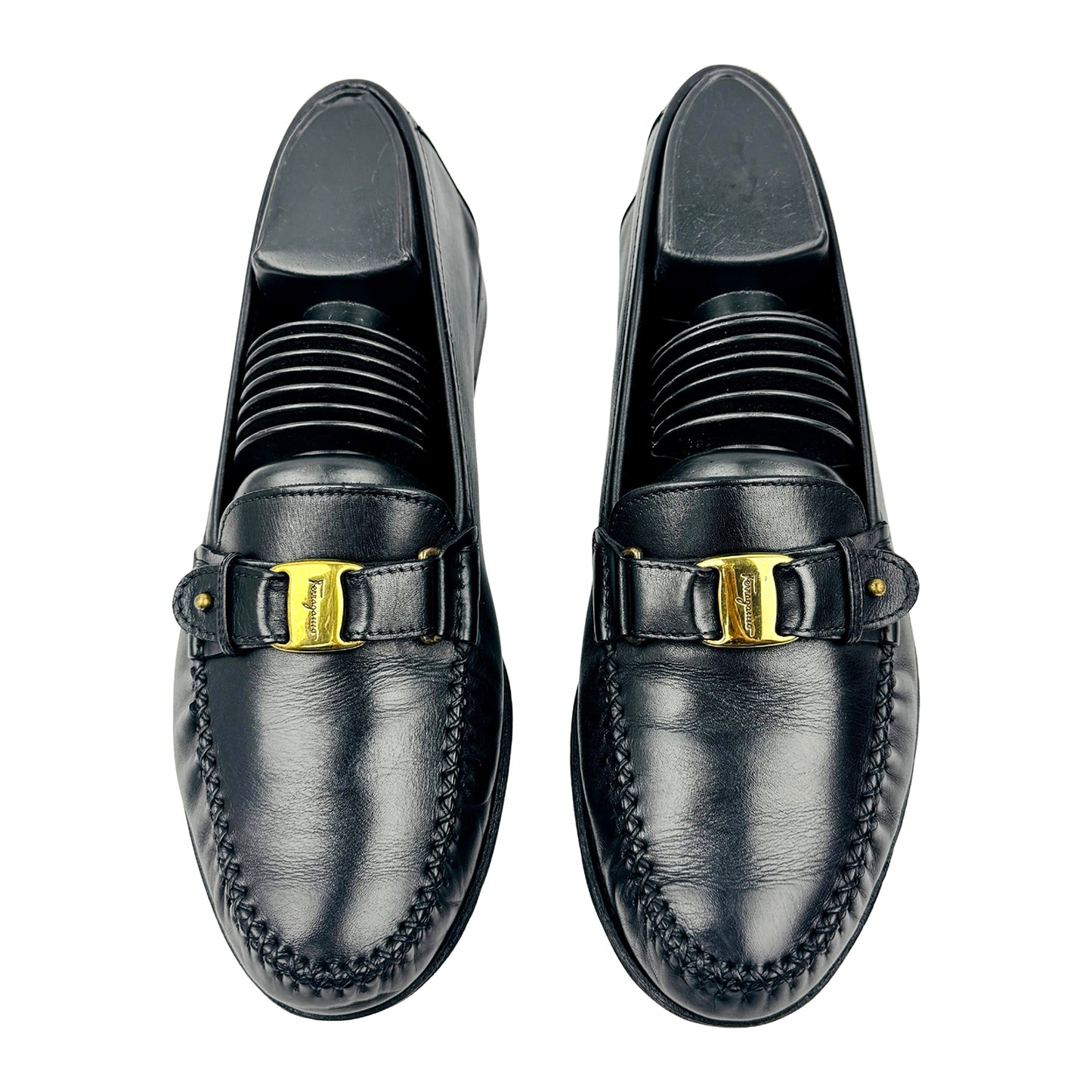Salvatore Ferragamo Gancini Bit Leather Loafers (Size 40)