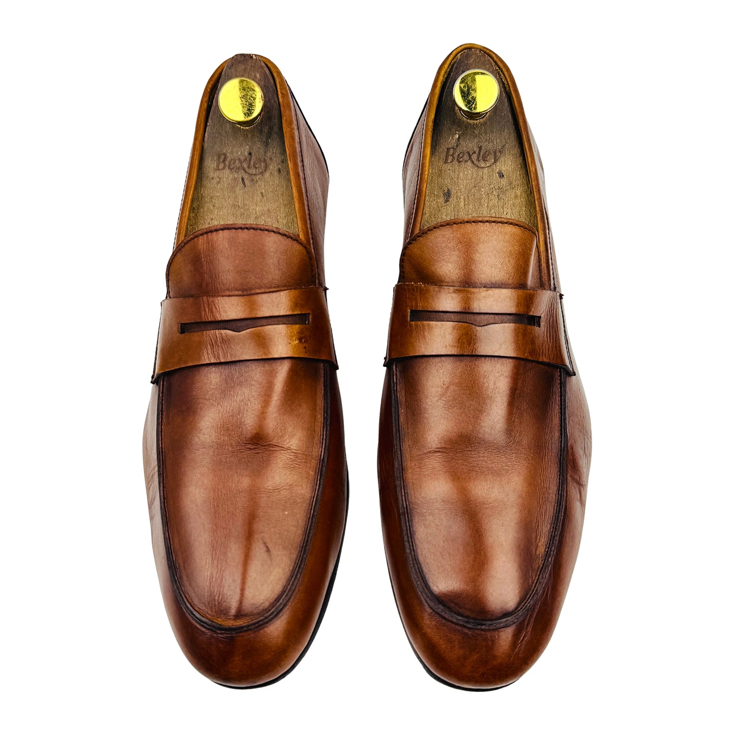 Pedro del Hierro Tan Leather Penny Loafers (Size 45)