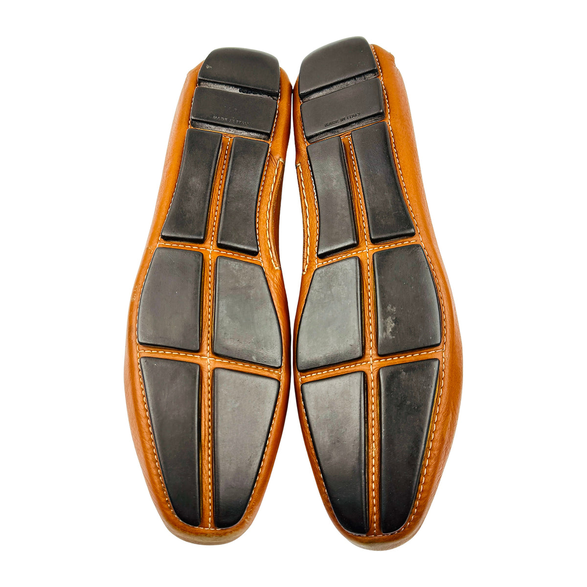 Prada Tan Brown Leather Driving Loafers (Size 41)