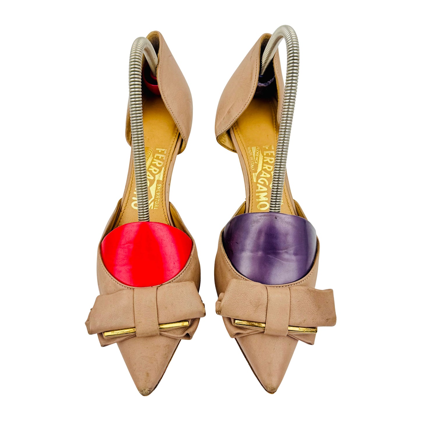 Salvatore Ferragamo 'Nude' Vara Bow Pumps (Size 38/38.5)